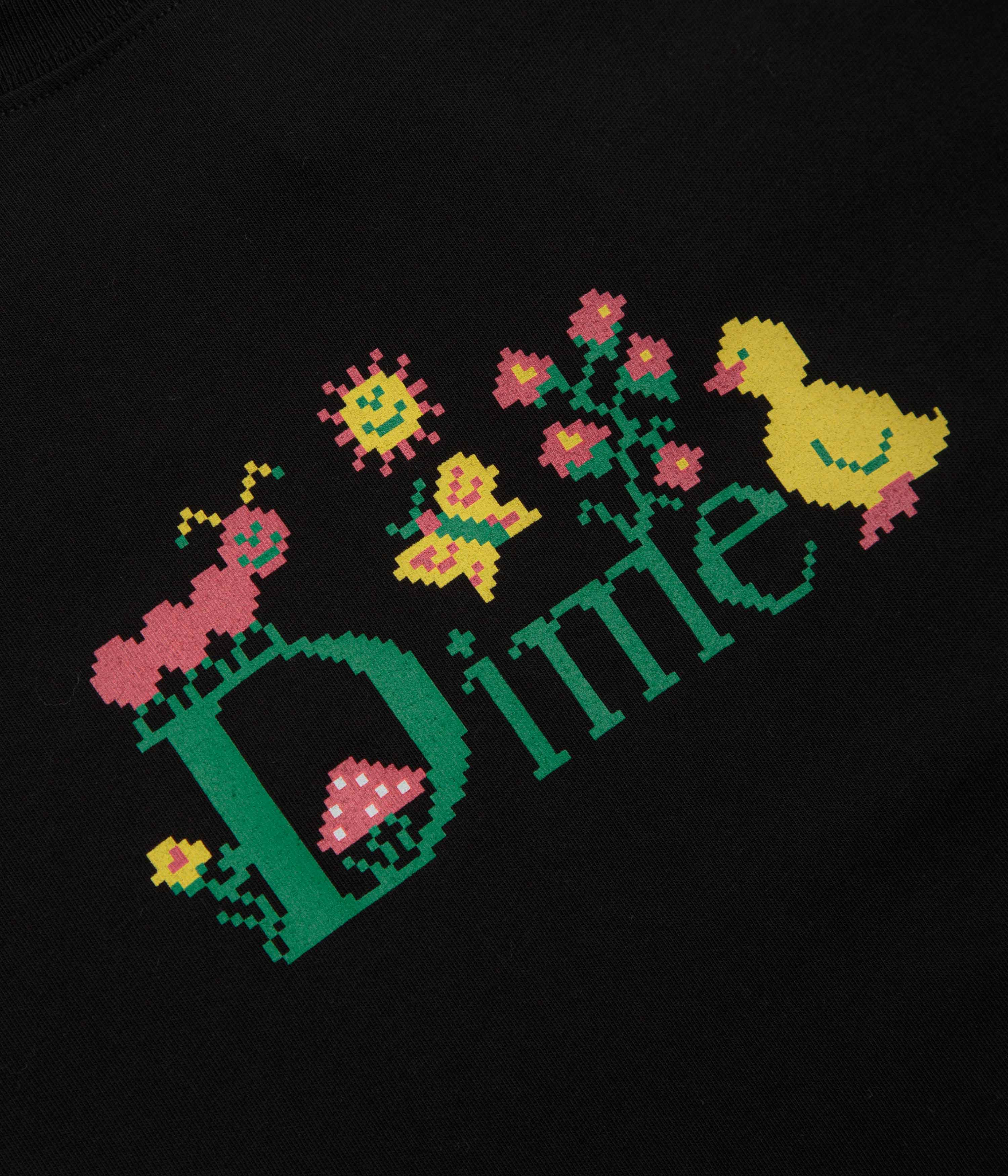 Dime Classic Cross Stitch T-Shirt - Black - Image 2