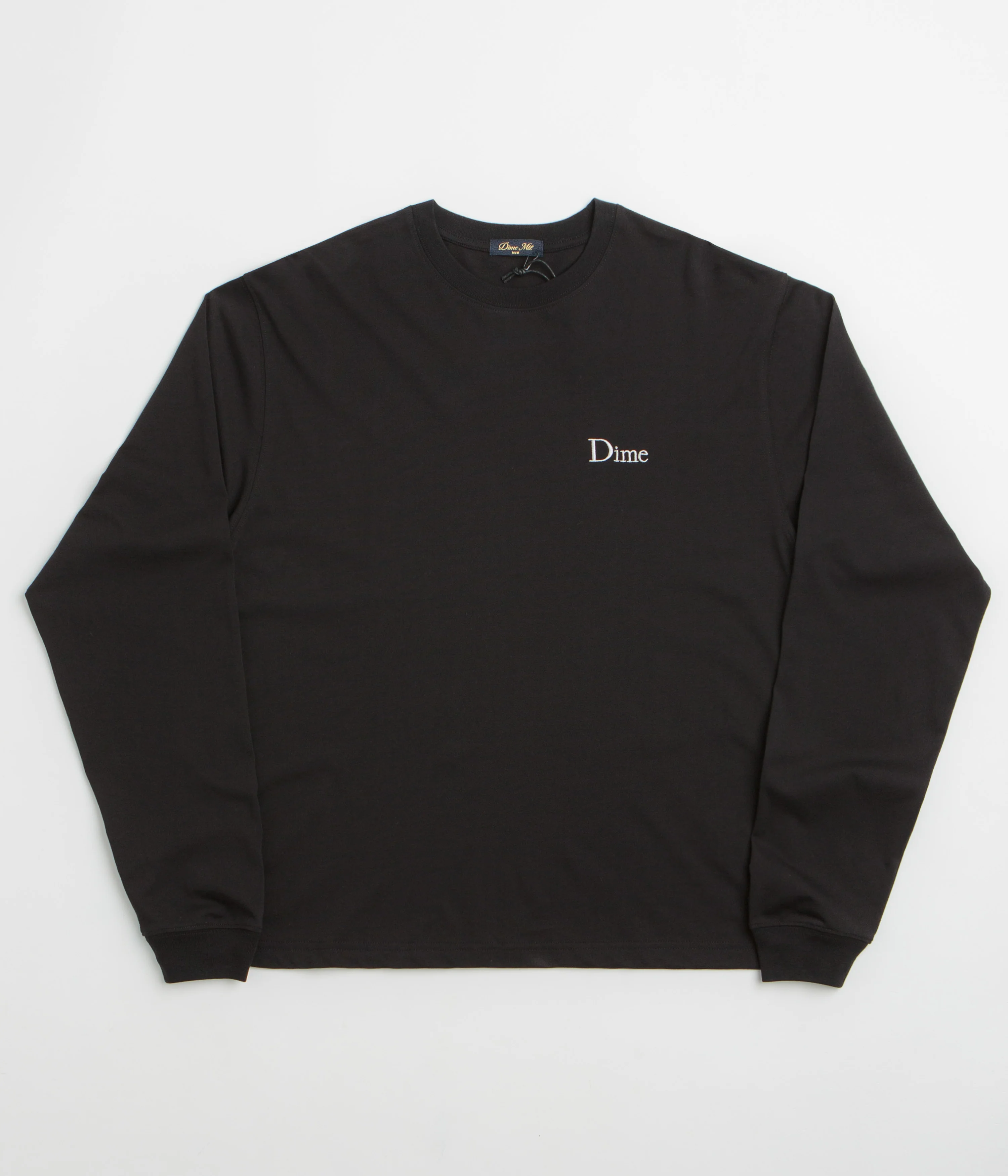 Dime Classic Small Logo Long Sleeve T-Shirt - Black