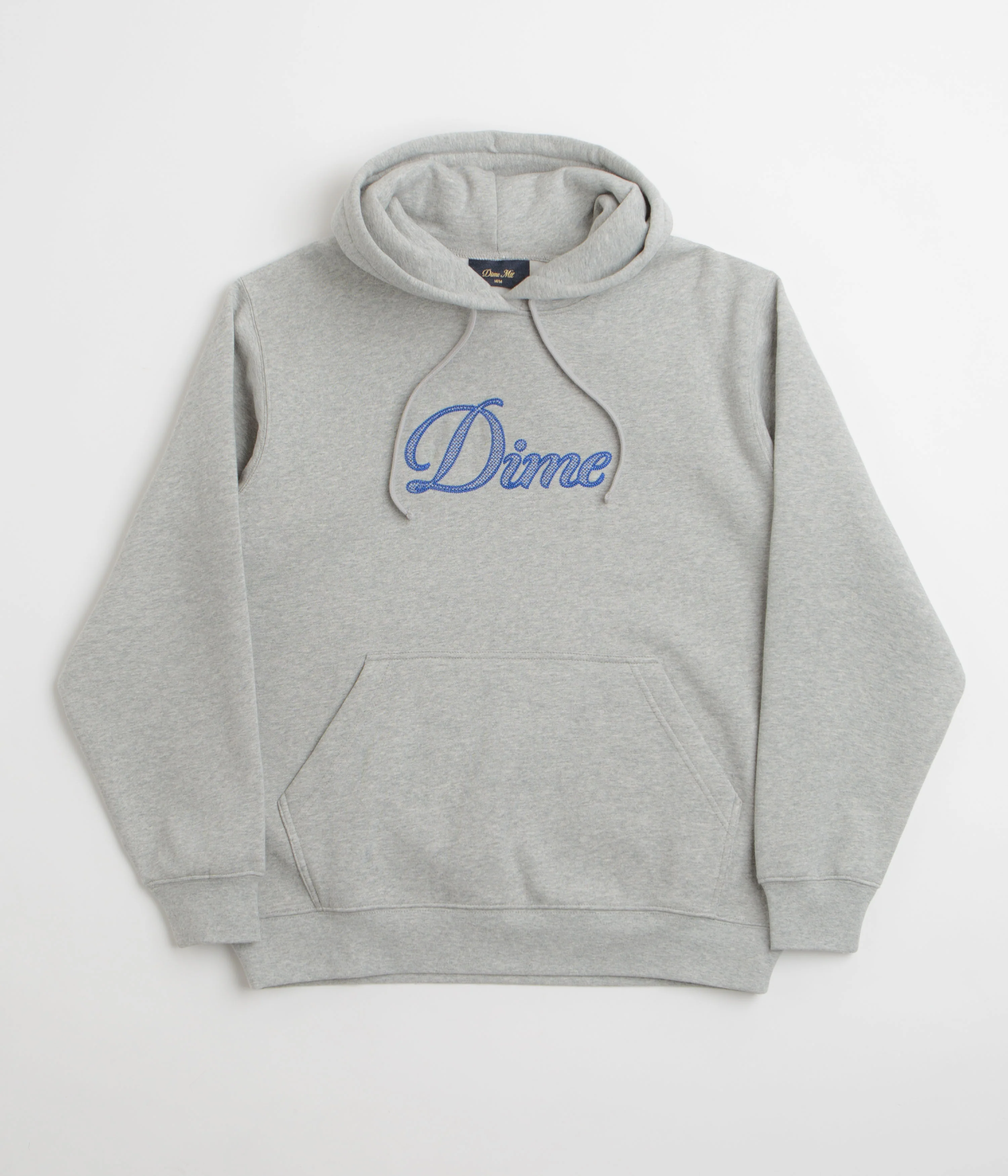 Dime Cursive Logo Hoodie - Heather Grey