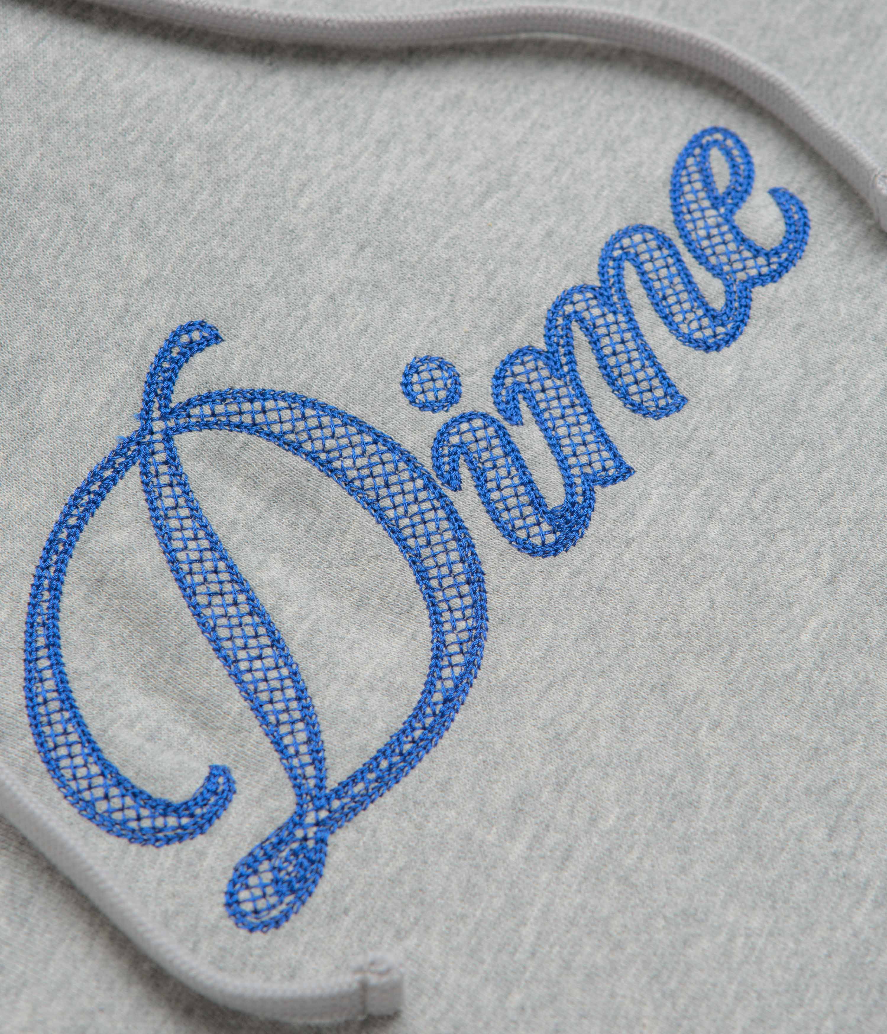 Dime Cursive Logo Hoodie - Heather Grey - Image 3