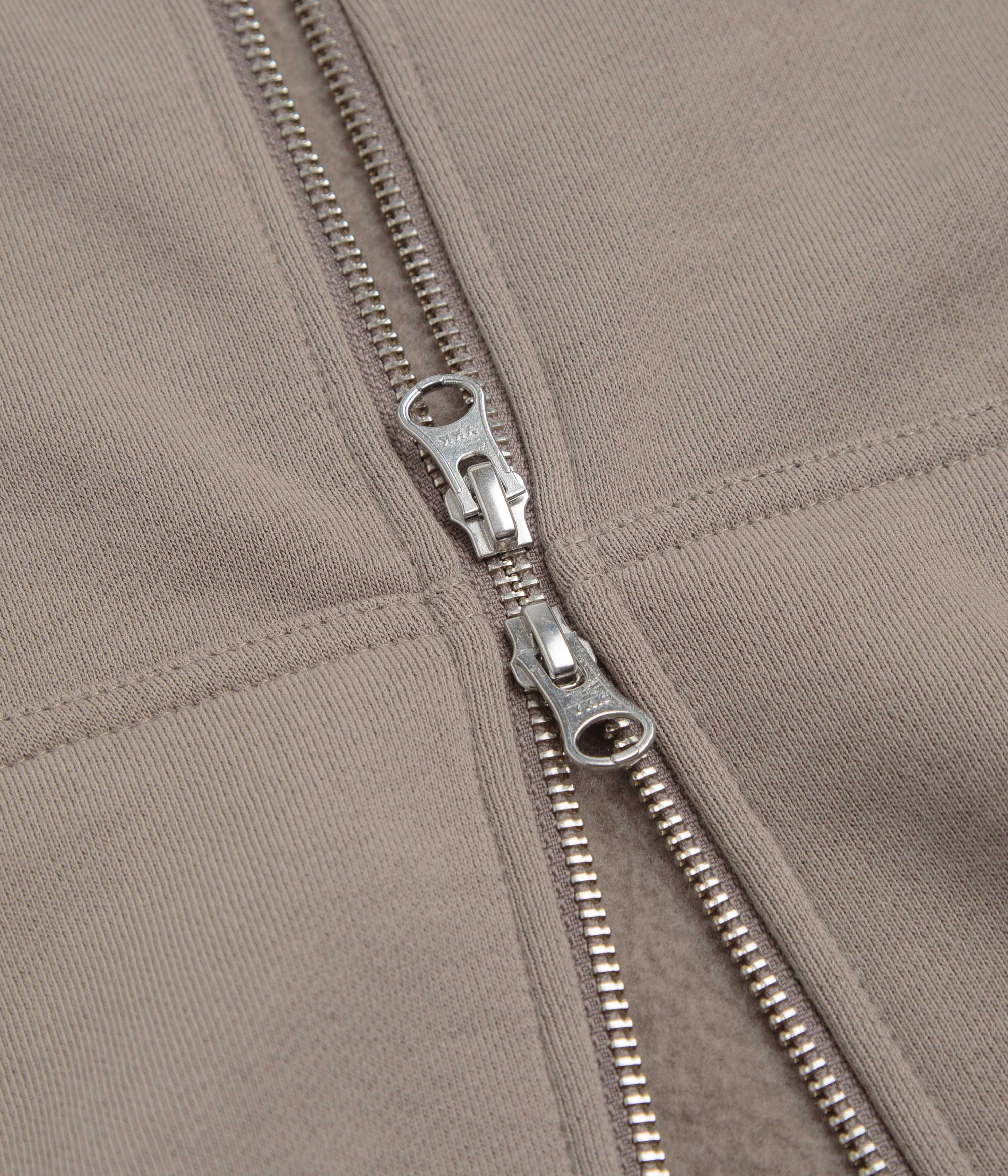Dime Cursive Small Logo Full Zip Hoodie - Driftwood - Image 5