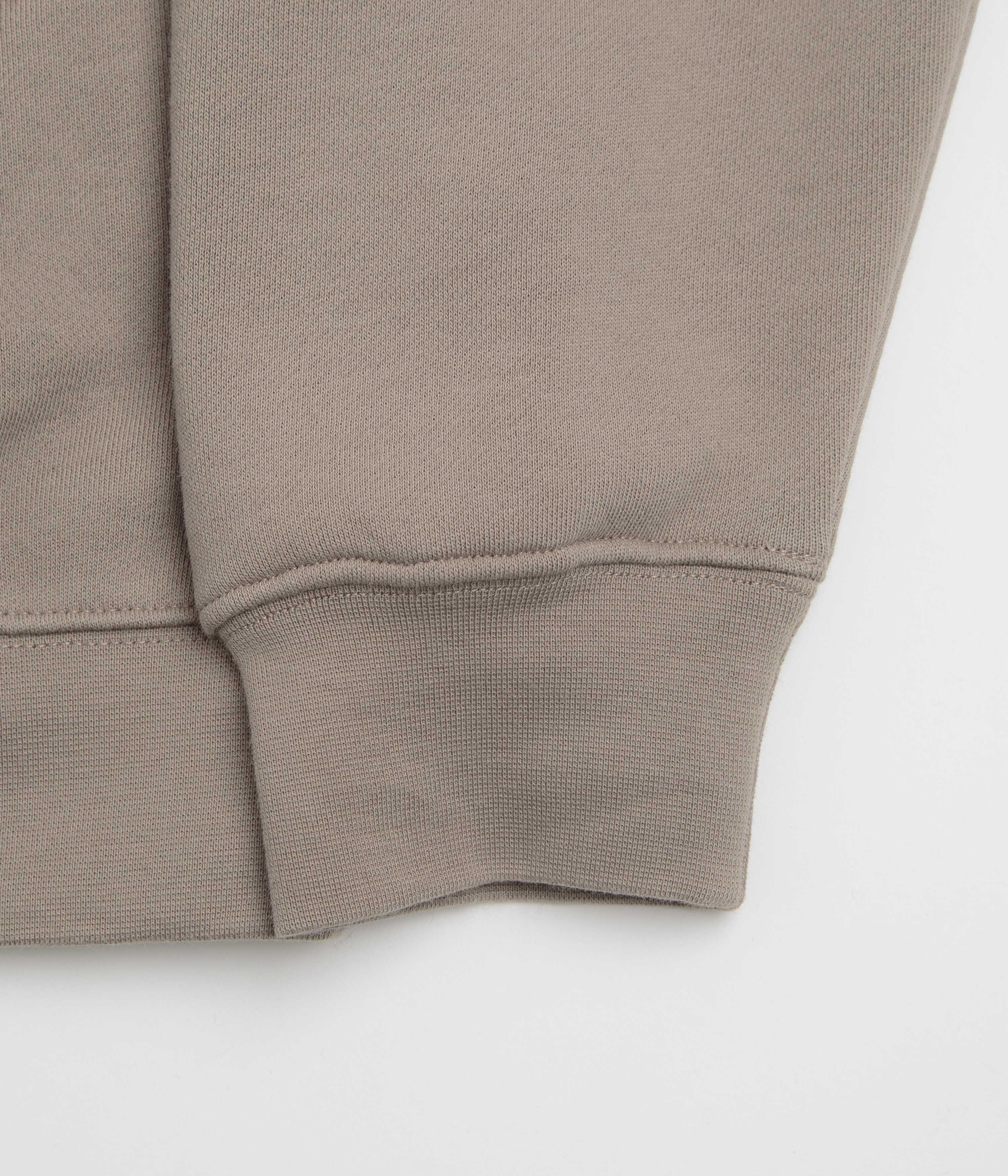 Dime Cursive Small Logo Full Zip Hoodie - Driftwood - Image 6