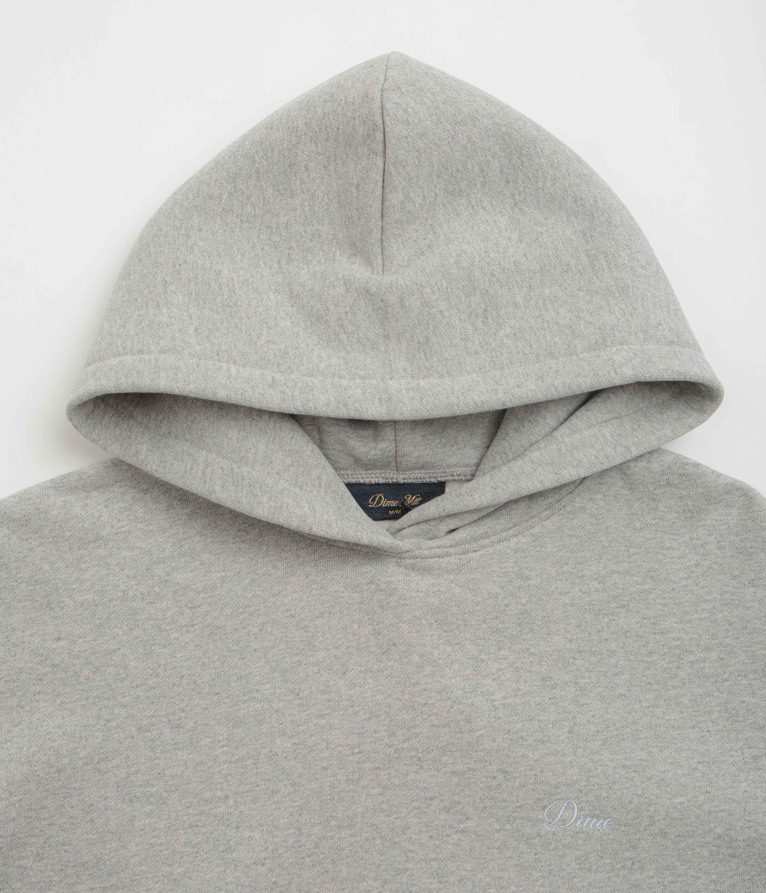 Dime Cursive Small Logo Hoodie - Heather Grey - Image 2