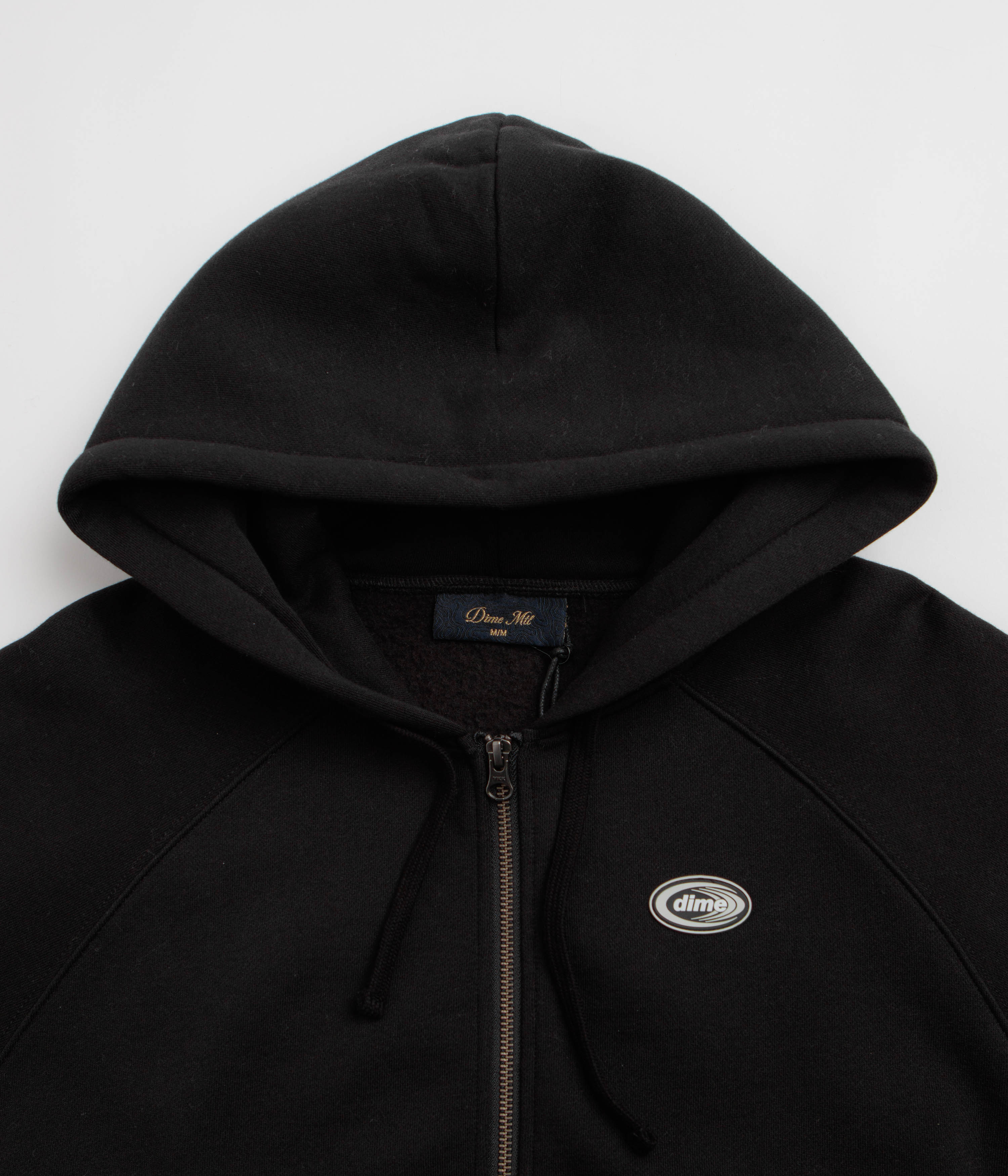 Dime Marathon Full Zip Hoodie - Black - Image 3