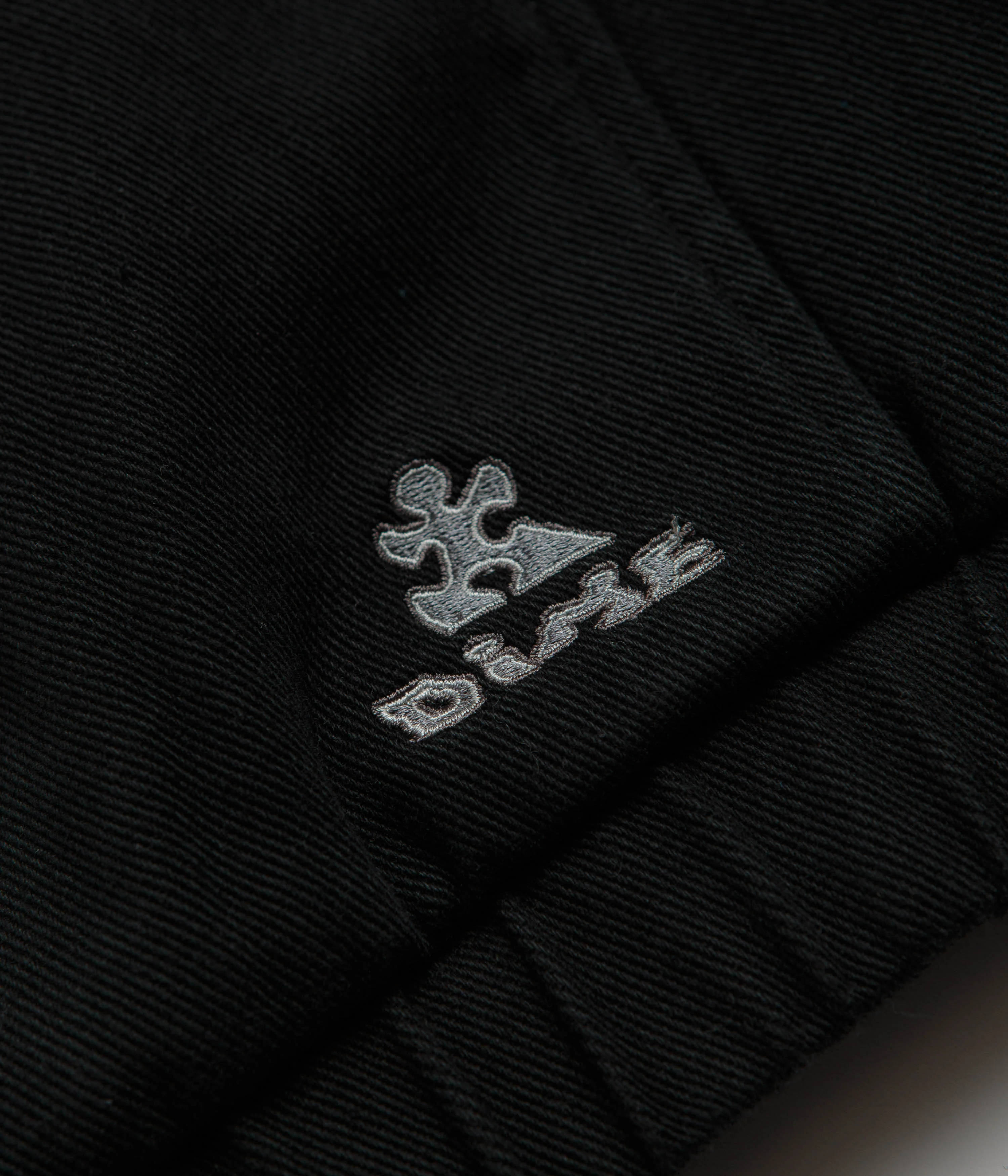 Dime Panel Denim Hooded Bomber Jacket - Charcoal - Image 4