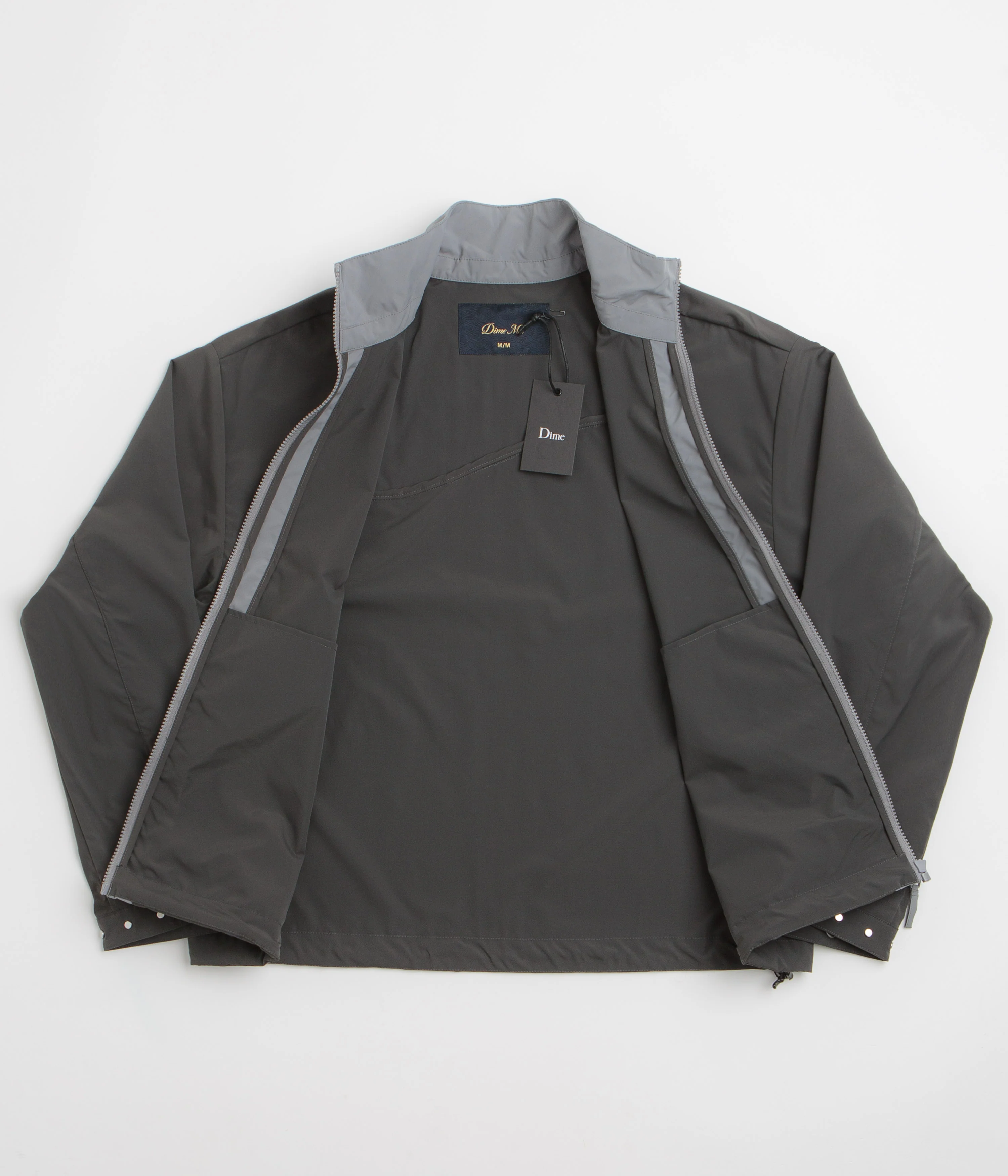 Dime Two Tone Windbreaker Jacket - Charcoal - Image 2