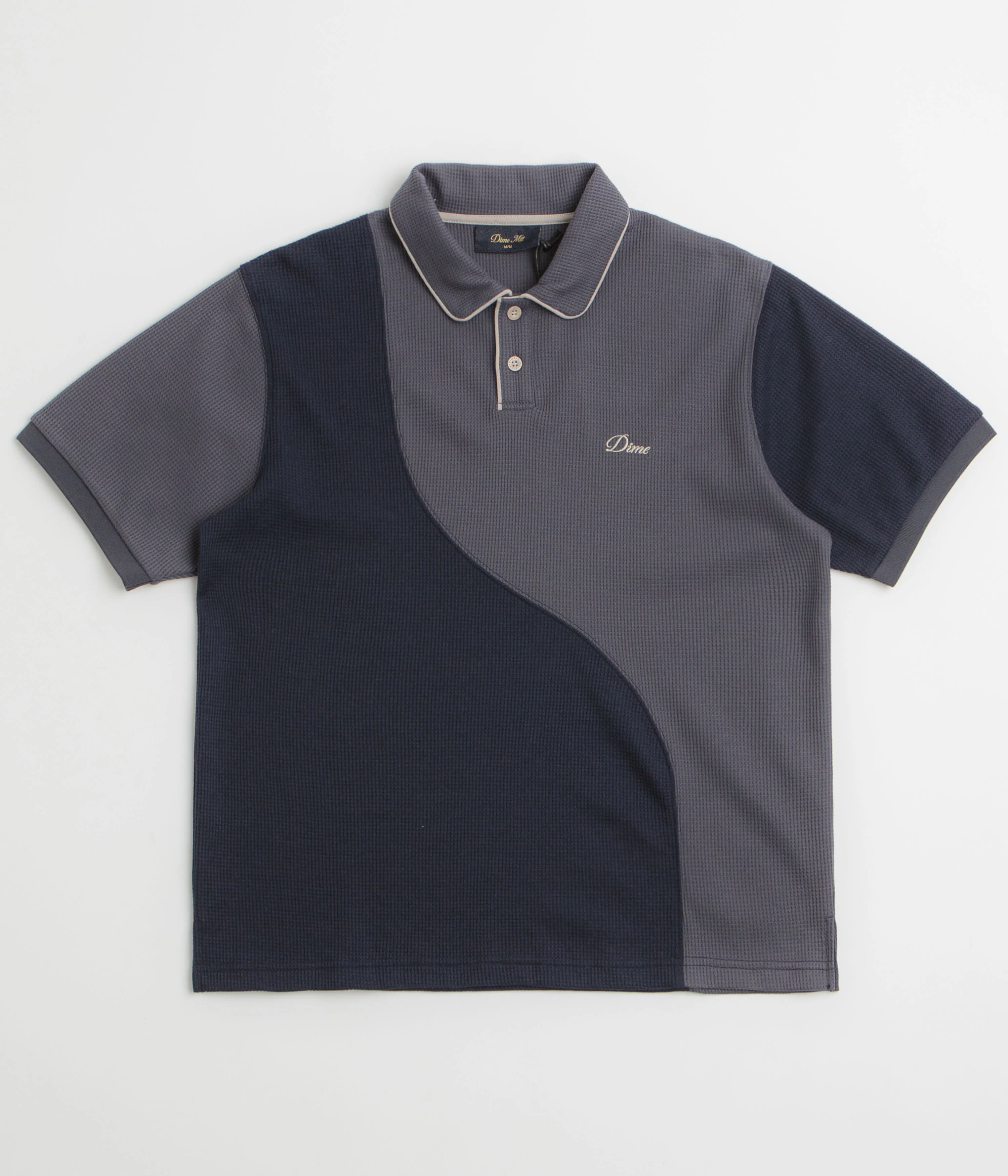 Dime Waffle Polo Shirt - Indigo