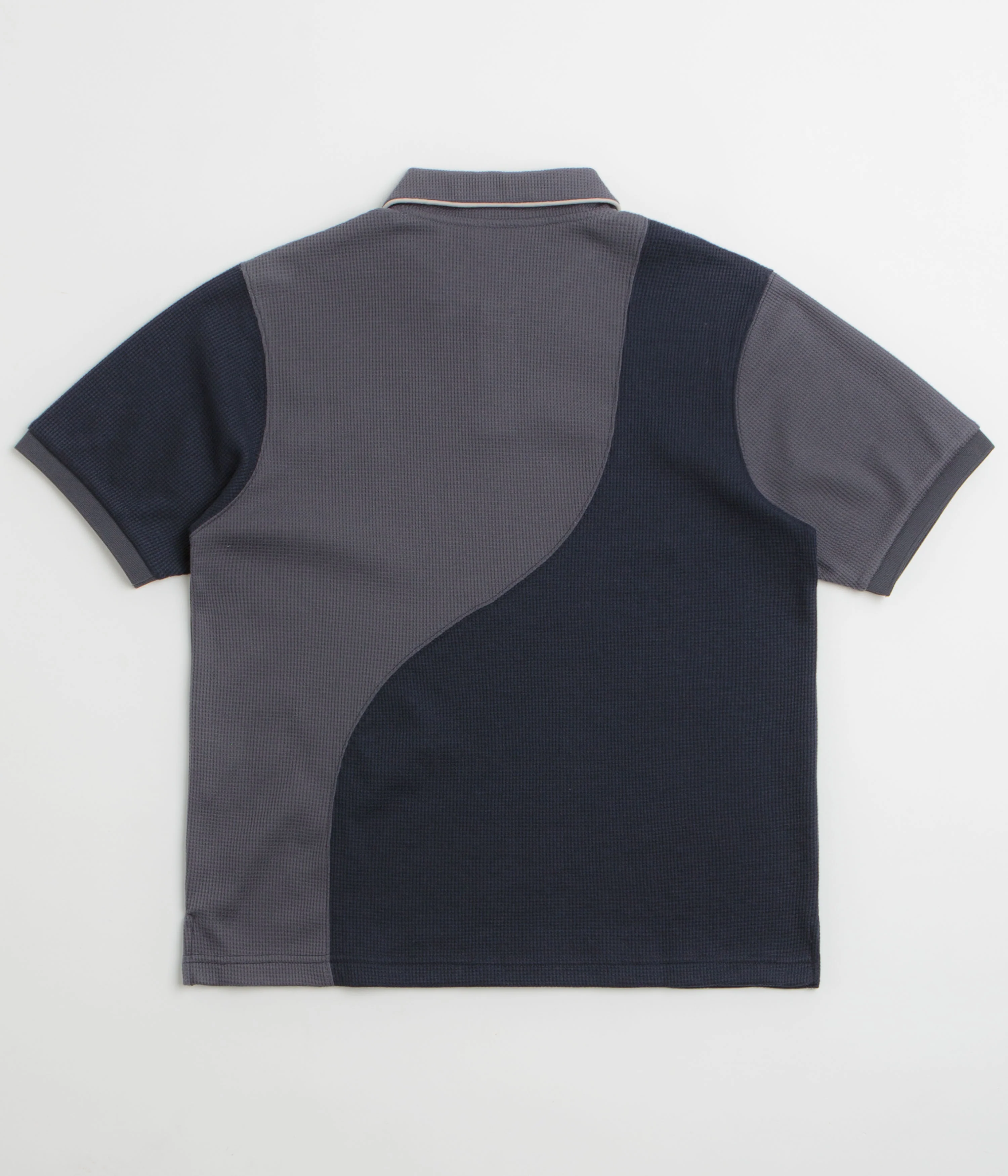 Dime Waffle Polo Shirt - Indigo - Image 2