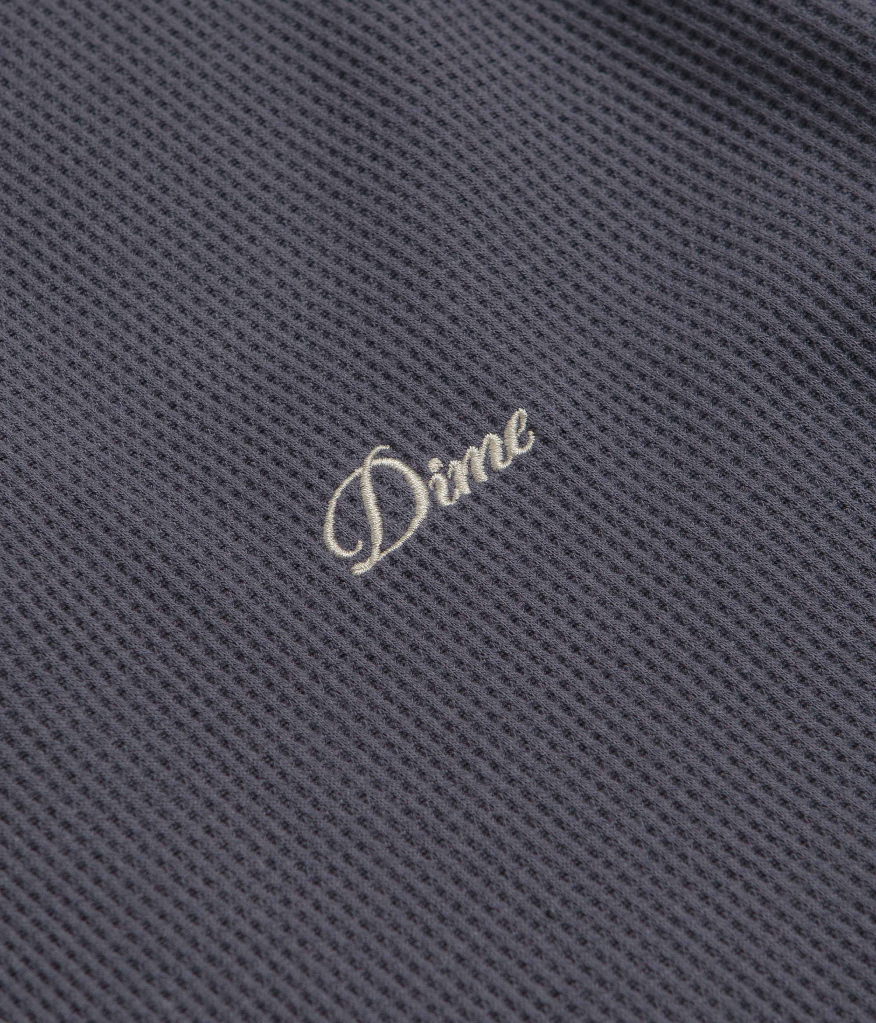 Dime Waffle Polo Shirt - Indigo - Image 4