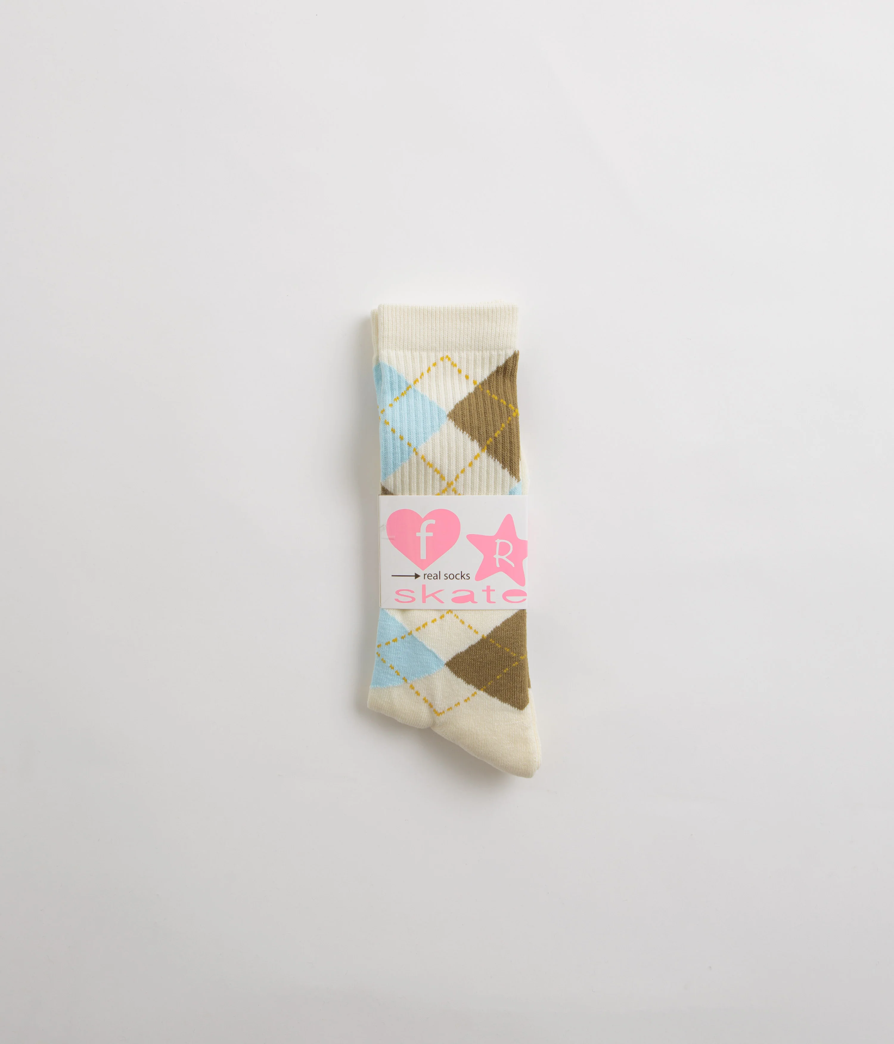 Frog Argyle Socks - Cream - Image 3