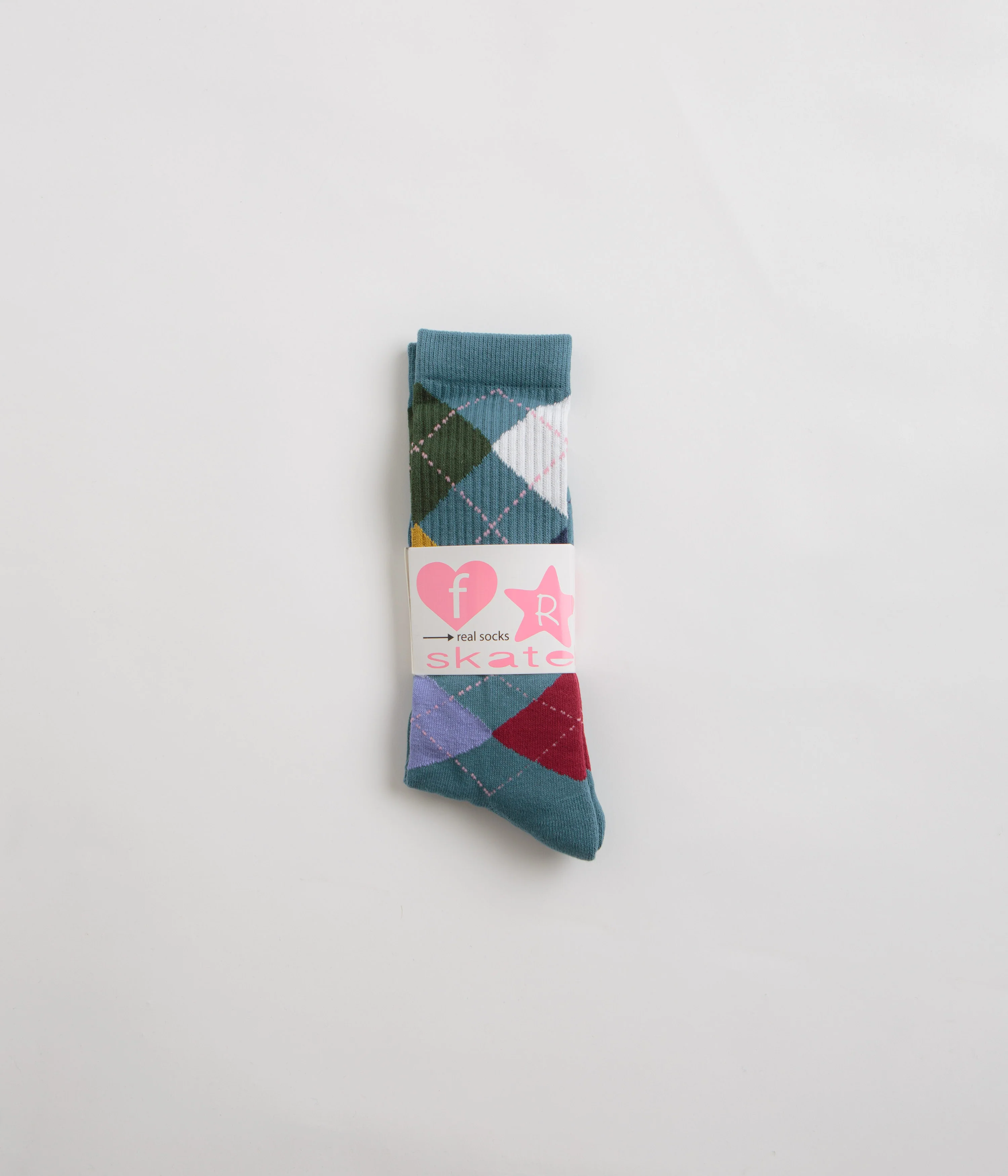 Frog Argyle Socks - Teal - Image 3