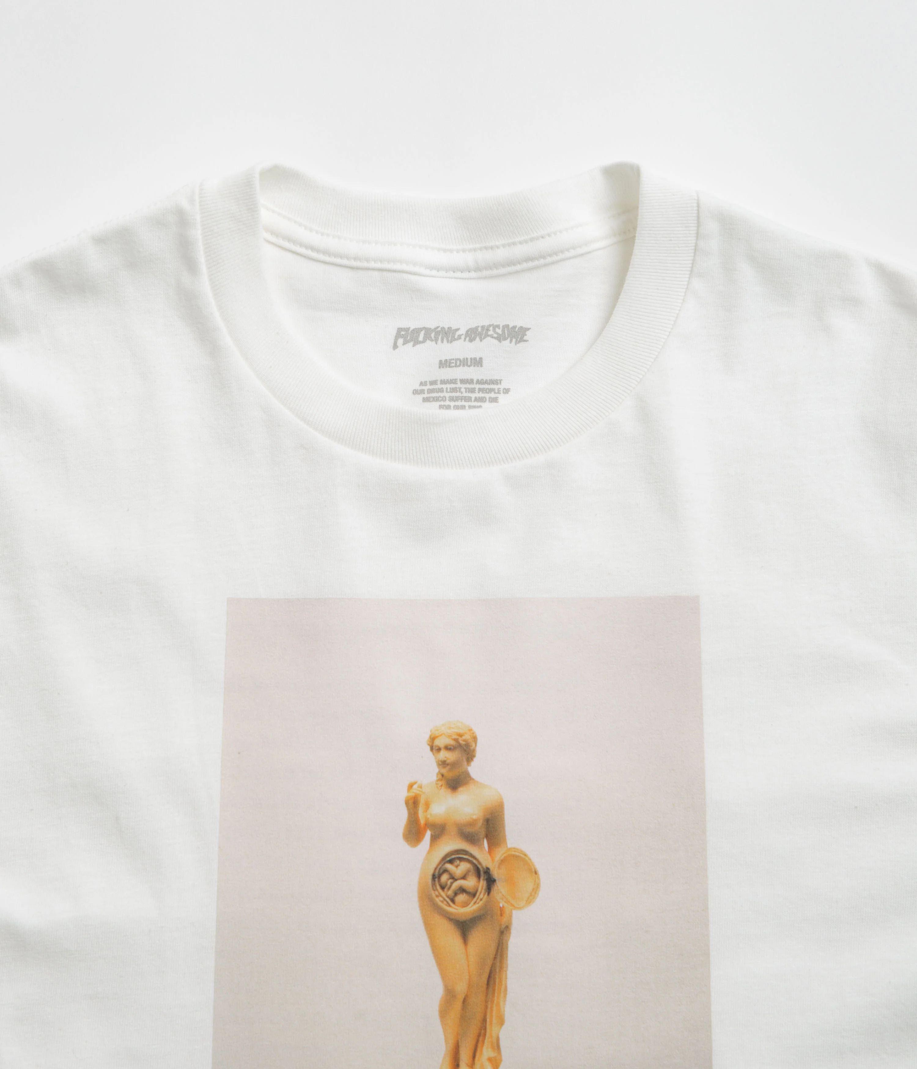 Fucking Awesome 2025 Statue T-Shirt - White - Image 3