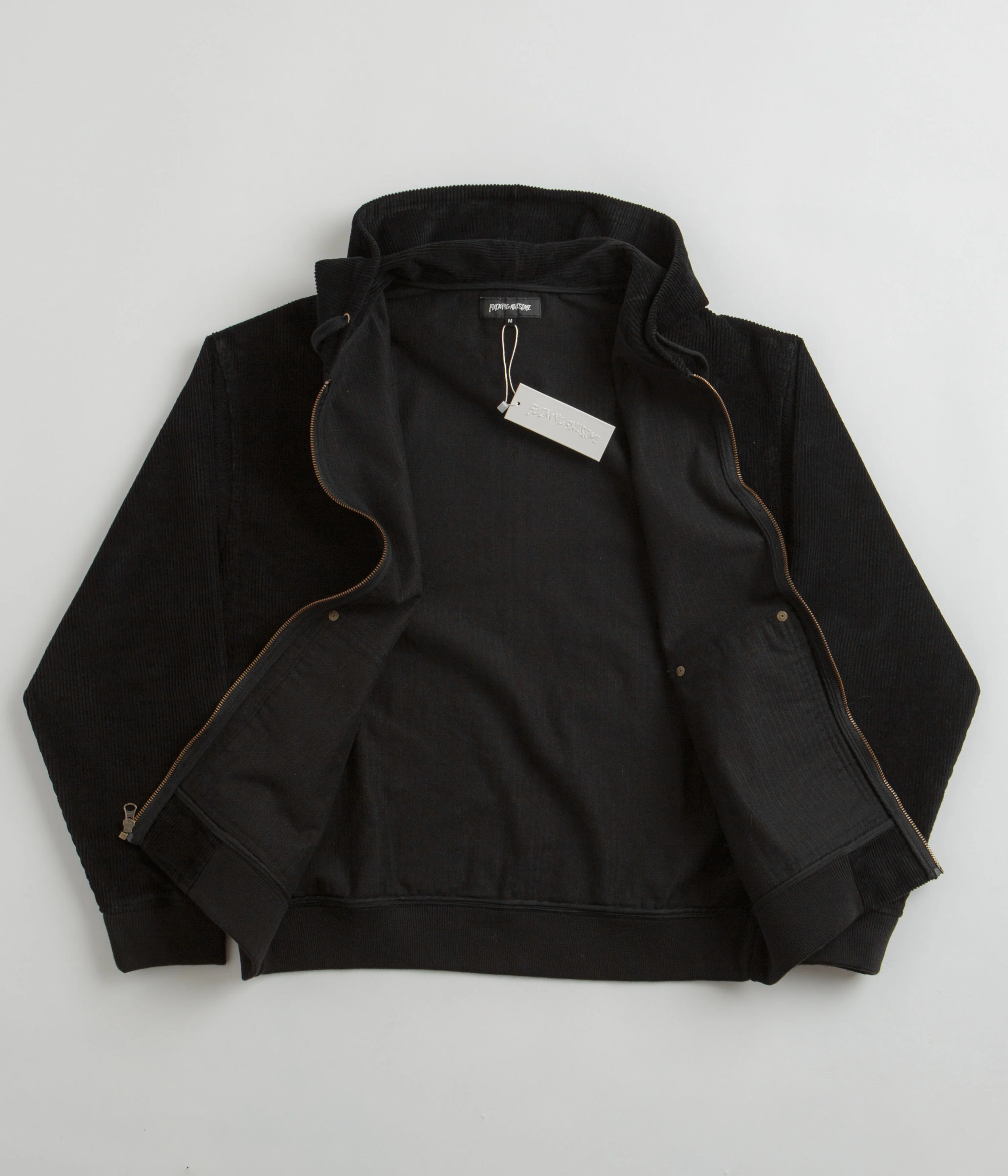 Fucking Awesome KO Corduroy Zipped Hoodie - Black - Image 3