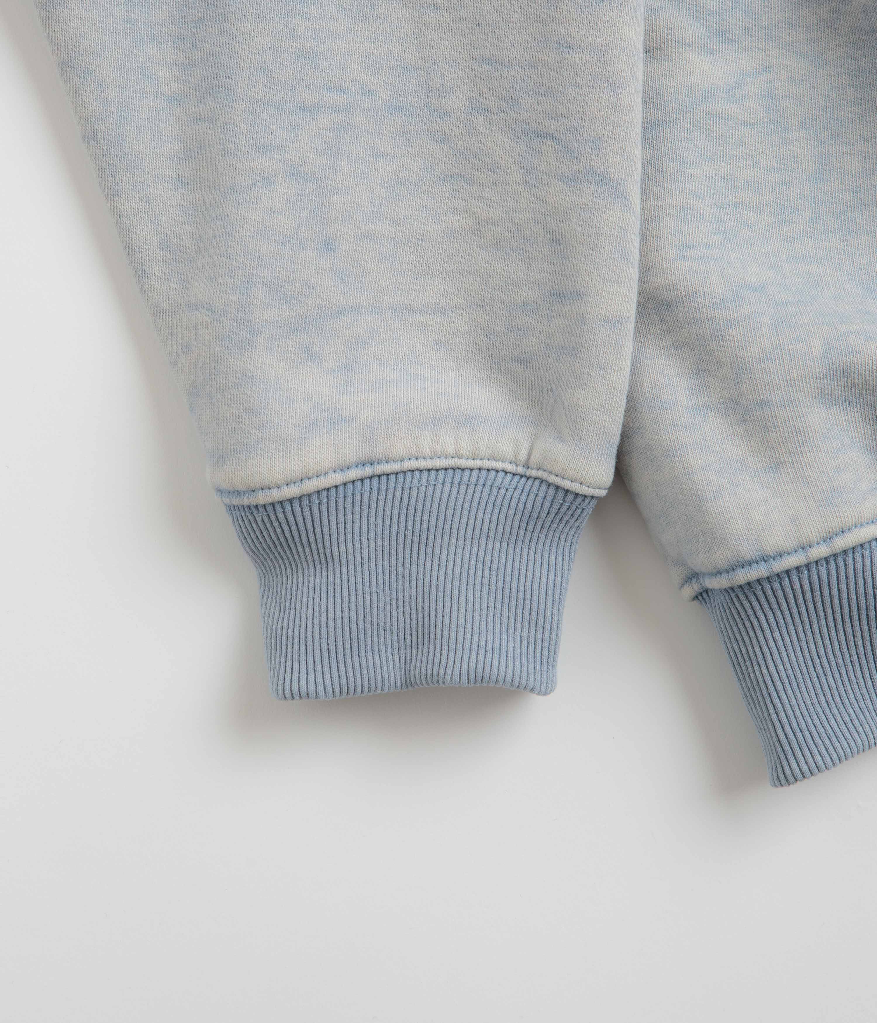 Fucking Awesome Little Stamp Snow Wash Crewneck Sweatshirt - Dusty Blue - Image 2