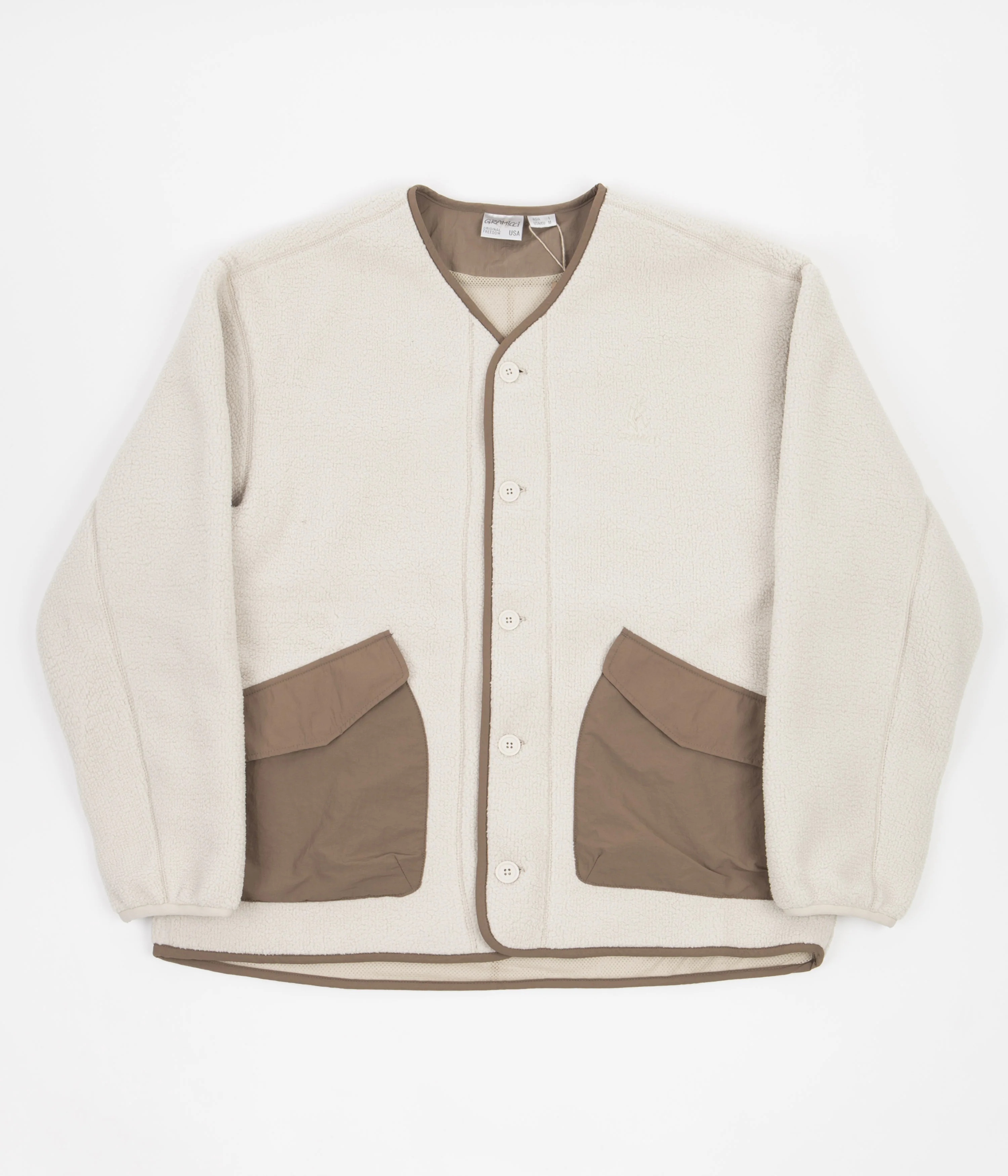 Gramicci Boa Fleece Cardigan - Natural