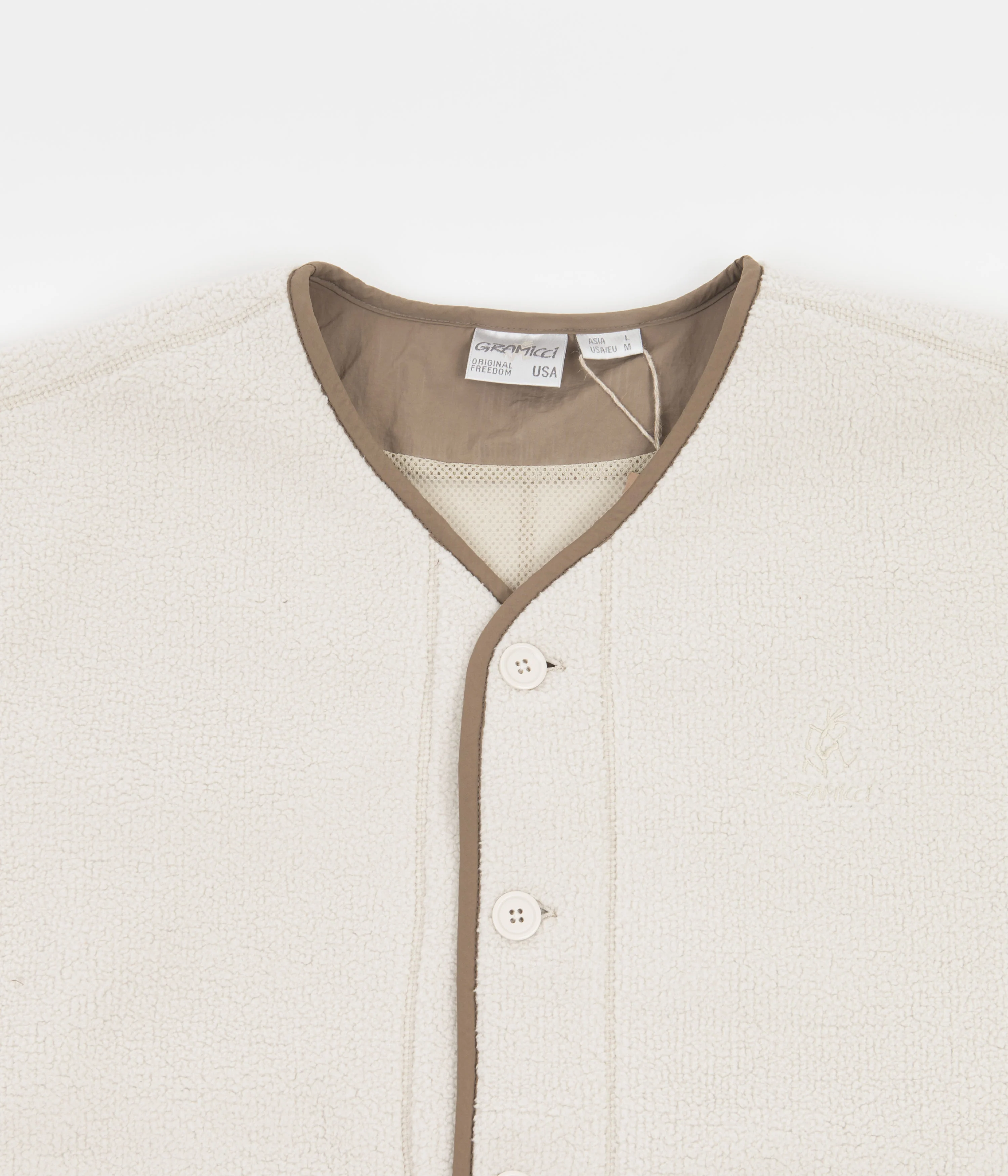 Gramicci Boa Fleece Cardigan - Natural - Image 4
