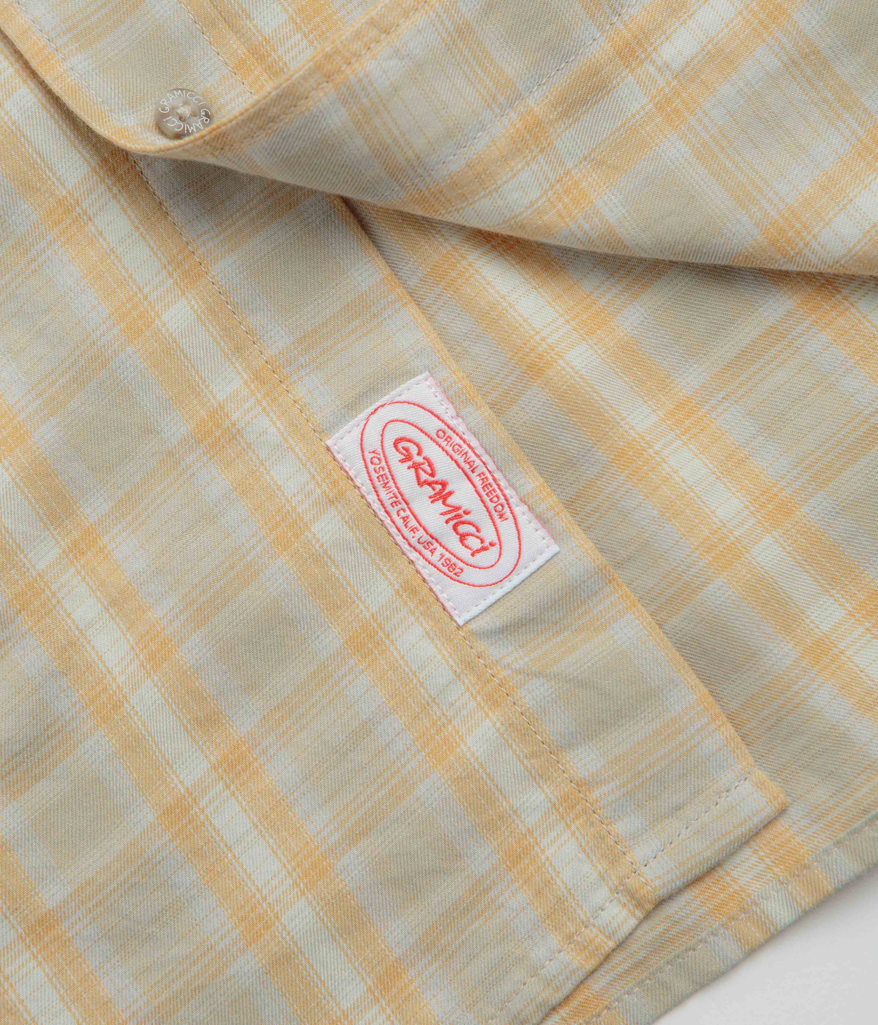 Gramicci Ombre Short Sleeve Shirt - Mustard - Image 3