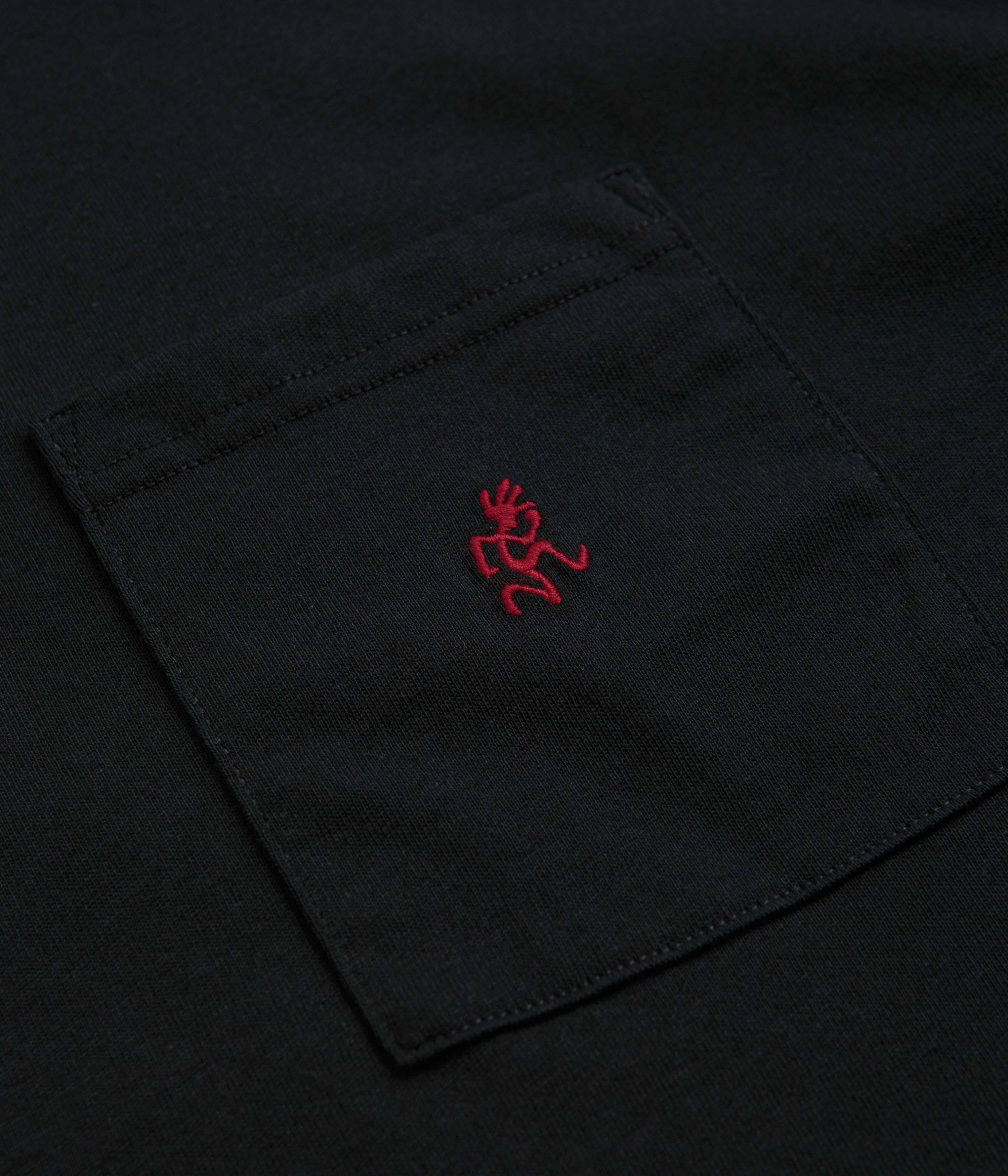 Gramicci One Point T-Shirt - Vintage Black / Red - Image 3