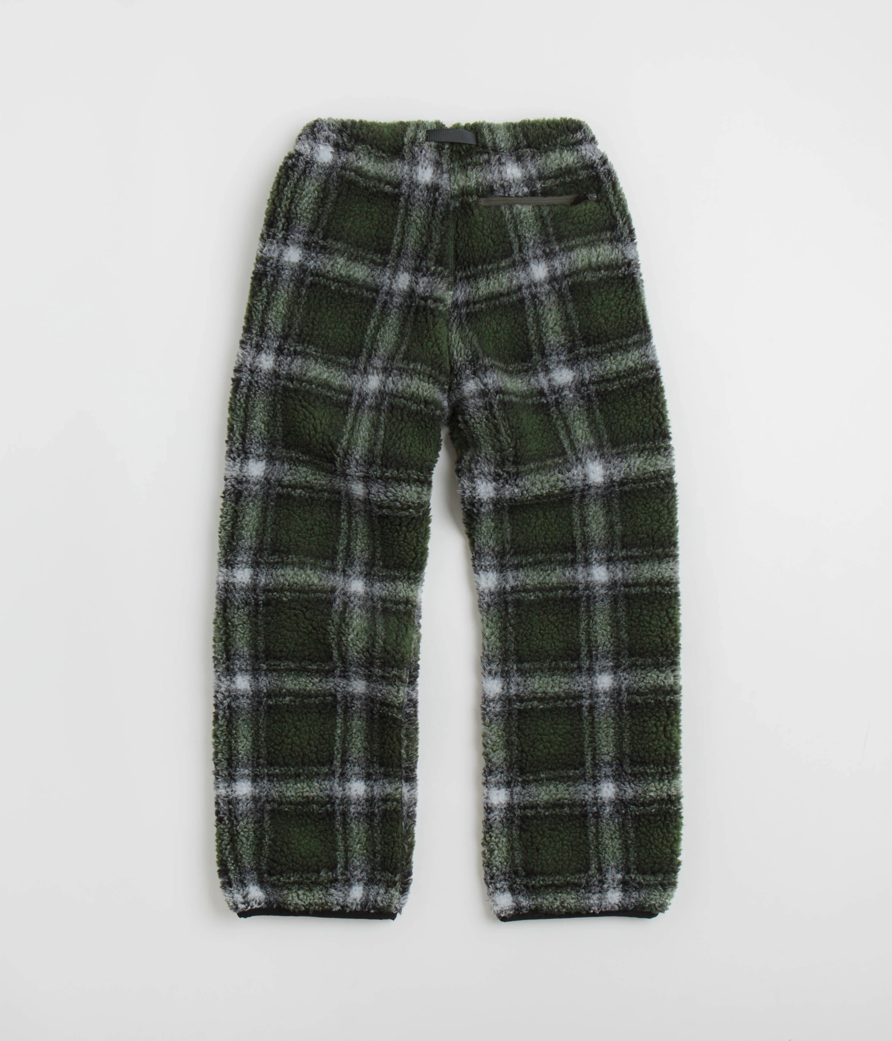 Gramicci Shadow Plaid Sherpa Pants - Olive Shadow Plaid - Image 3