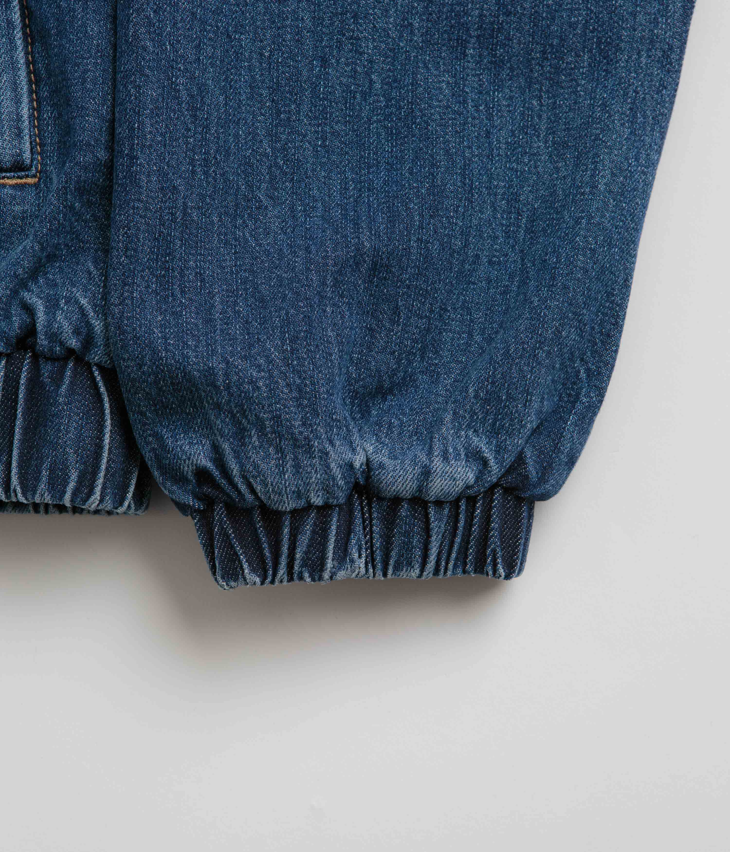 Grand Collection Denim Sherpa Track Jacket - Blue - Image 6