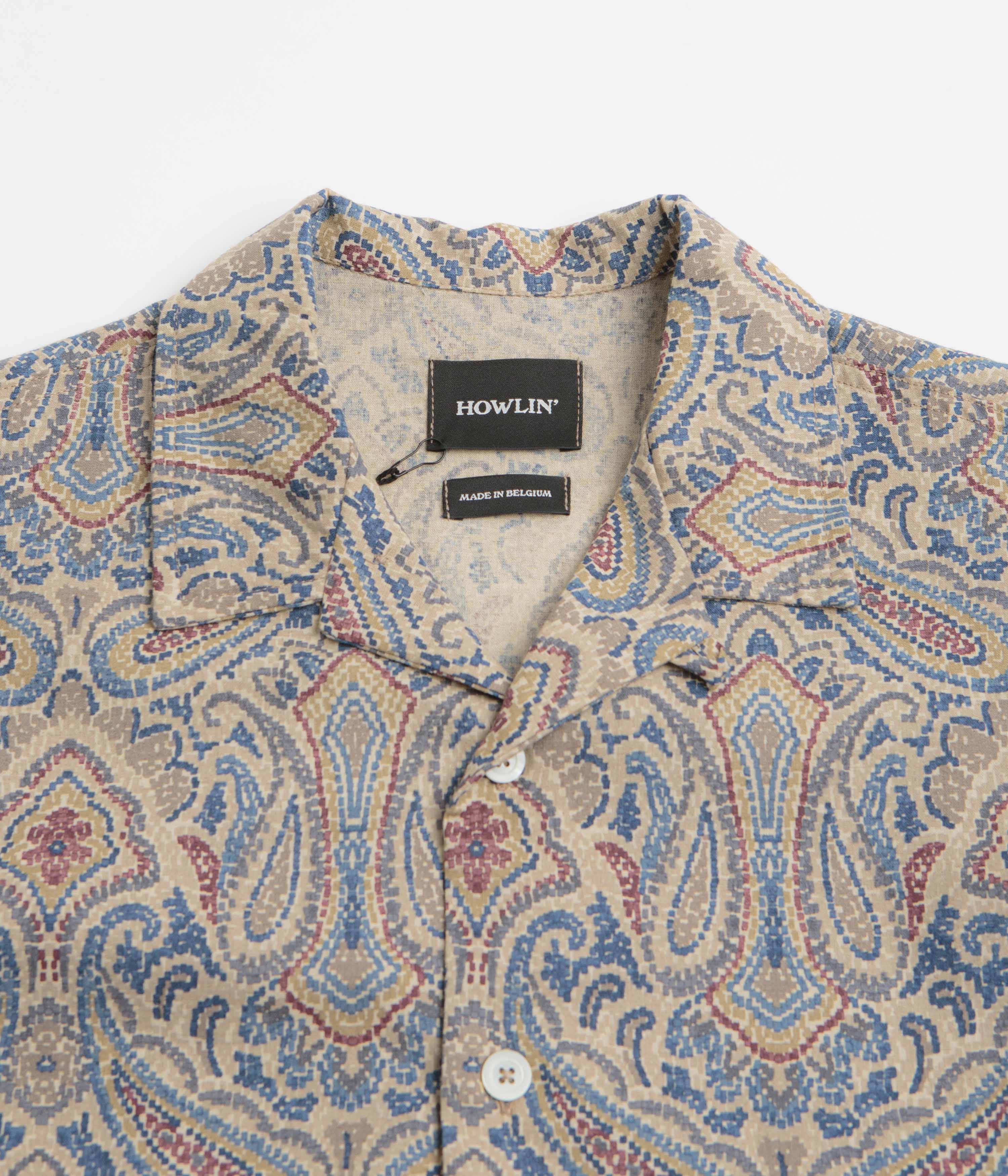 Howlin' Cocktail D’Amore Short Sleeve Shirt - Sand Psych Paisley - Image 2