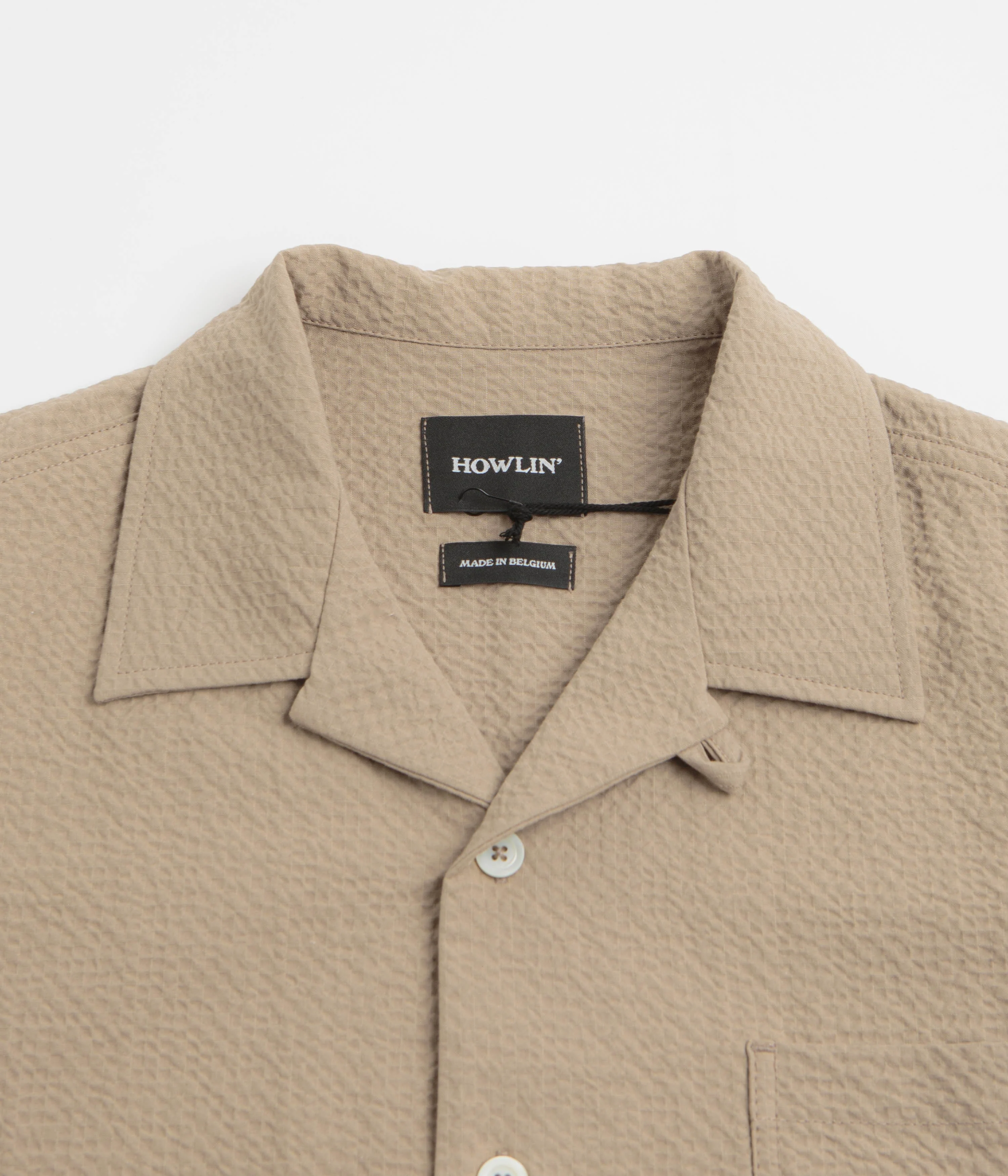 Howlin' Cocktail Short Sleeve Shirt - Biscuit Seersucker - Image 2