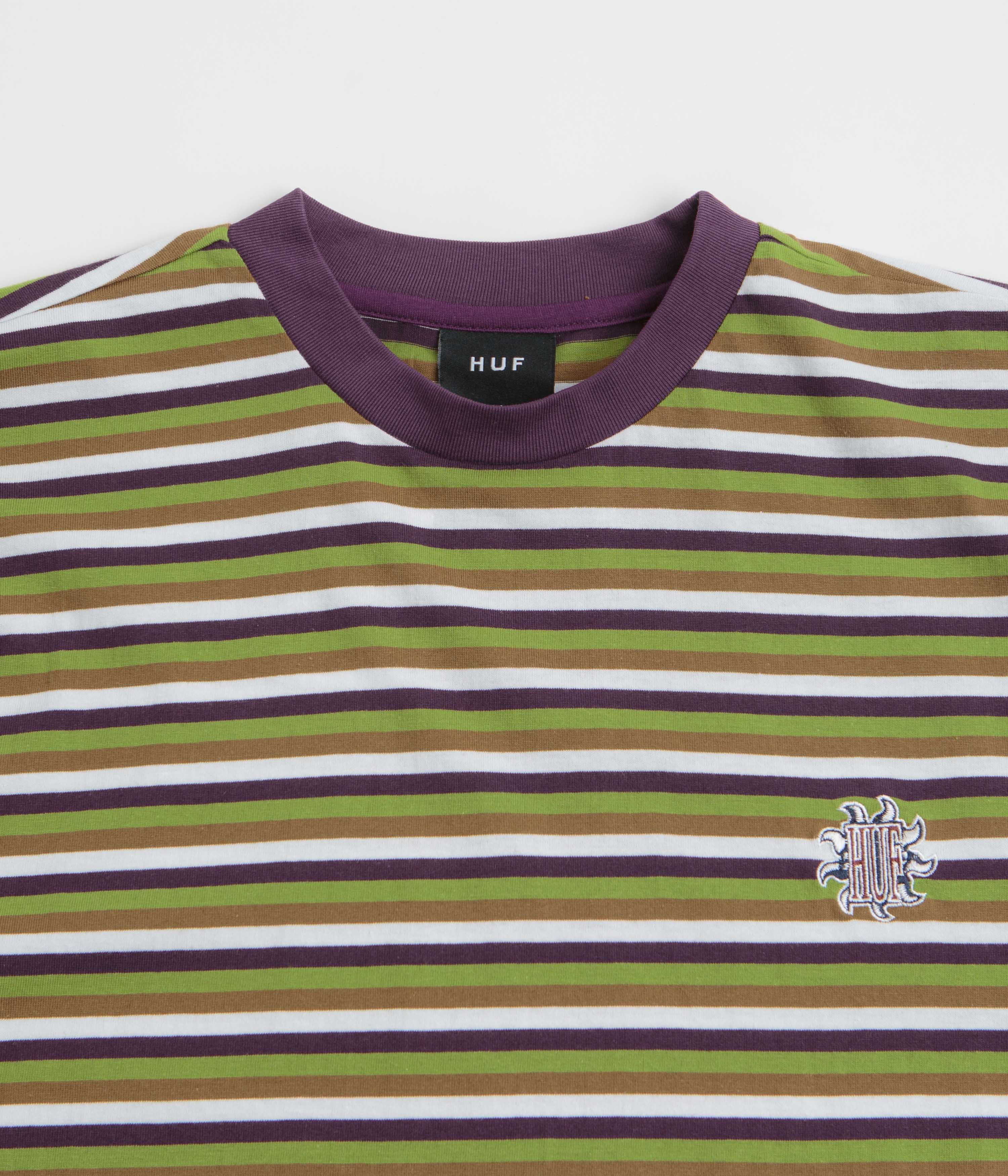 HUF Apollo Striped T-Shirt - Green - Image 3