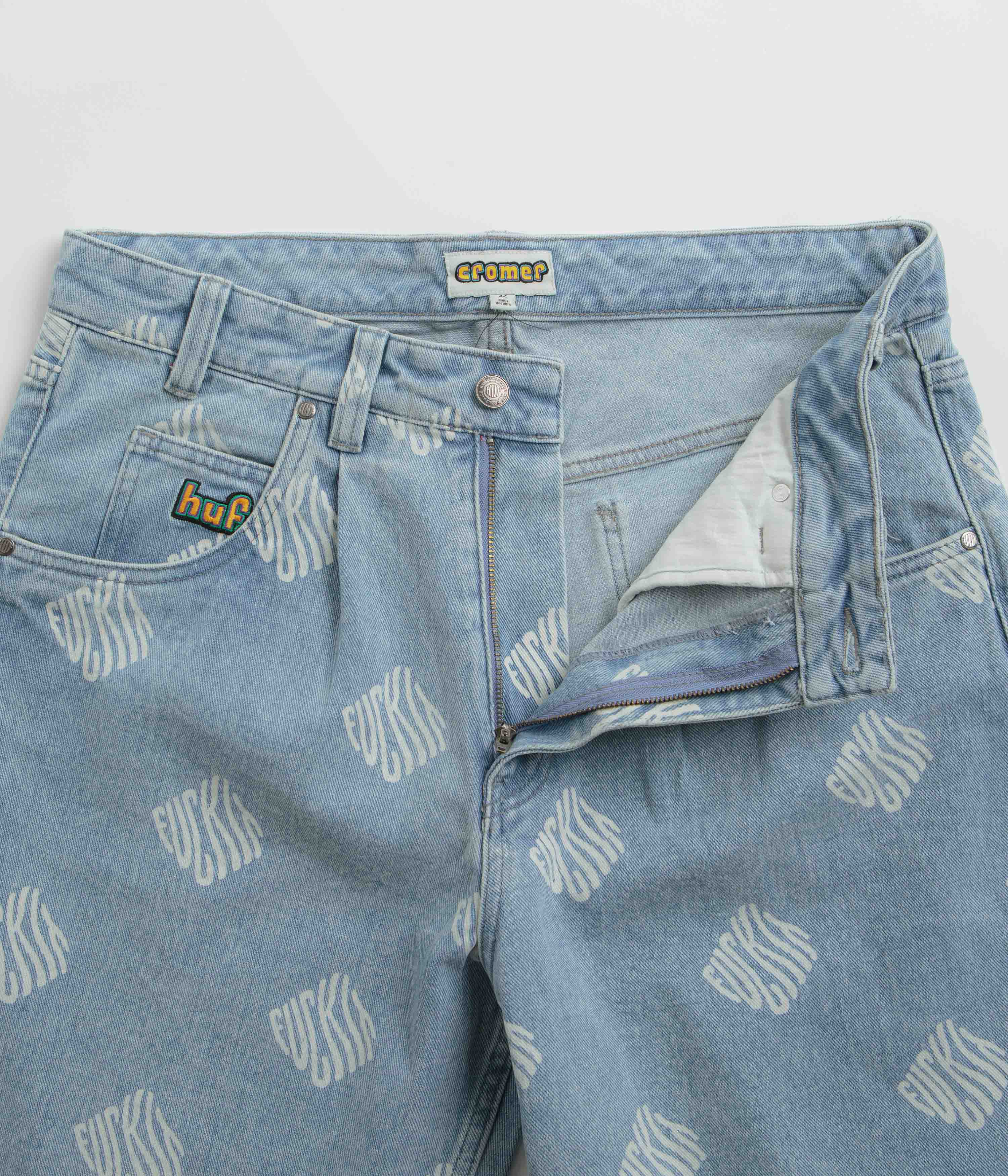 HUF Fuck It Cromer Shorts - Blue - Image 5
