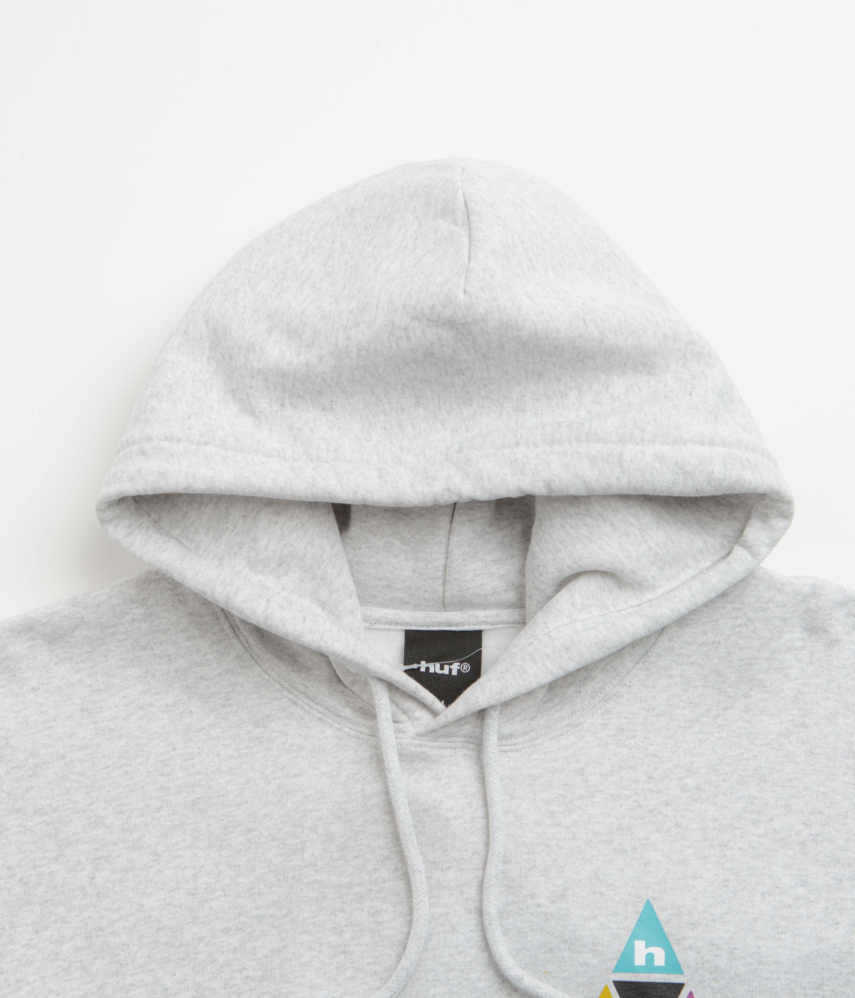HUF Prism Triple Triangle Hoodie - Heather Grey - Image 3