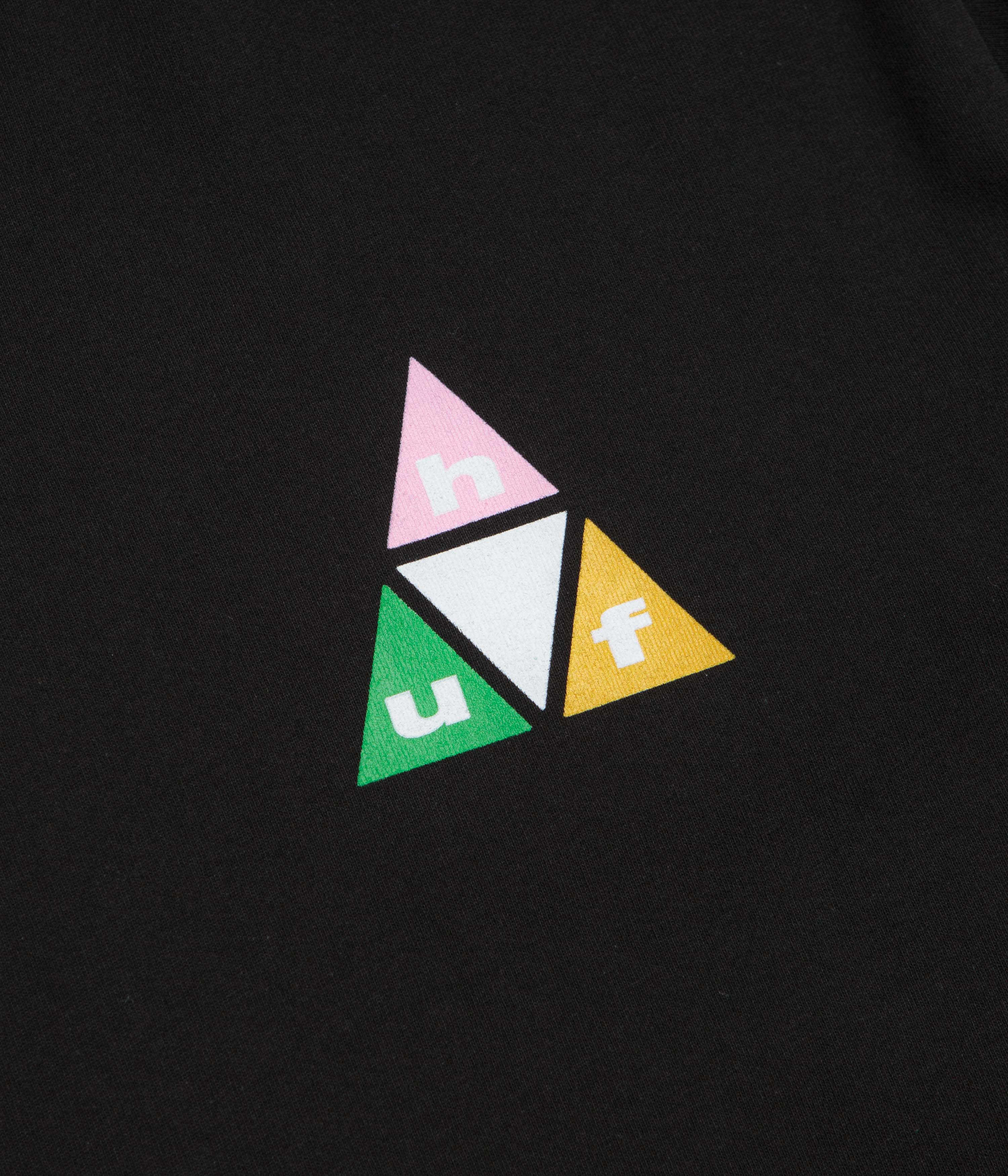 HUF Prism Triple Triangle Long Sleeve T-Shirt - Black / White - Image 5