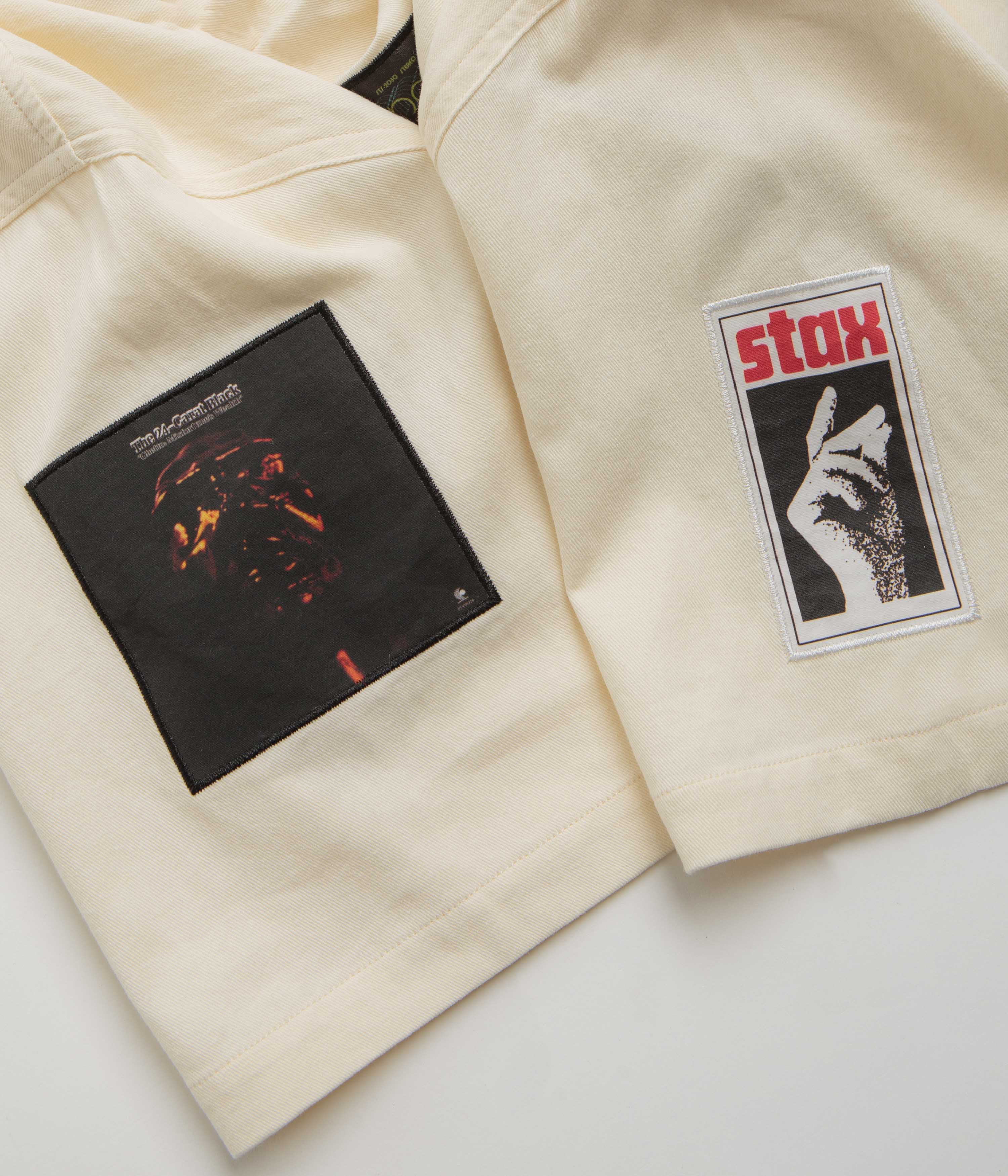 HUF Stax Patches Short Sleeve Shirt - Natural - Image 5