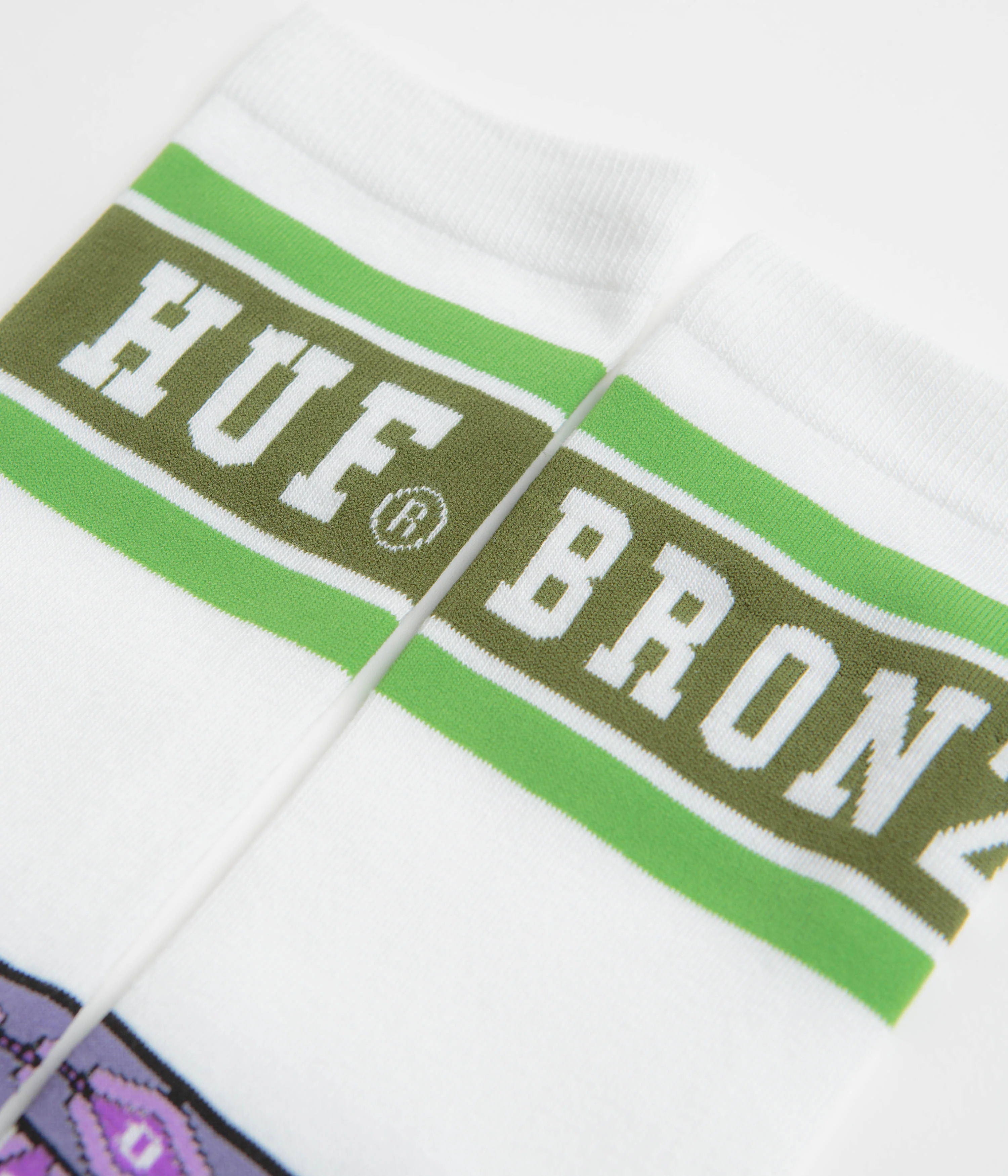 HUF x Bronze 56K Granola Crew Socks - White - Image 4