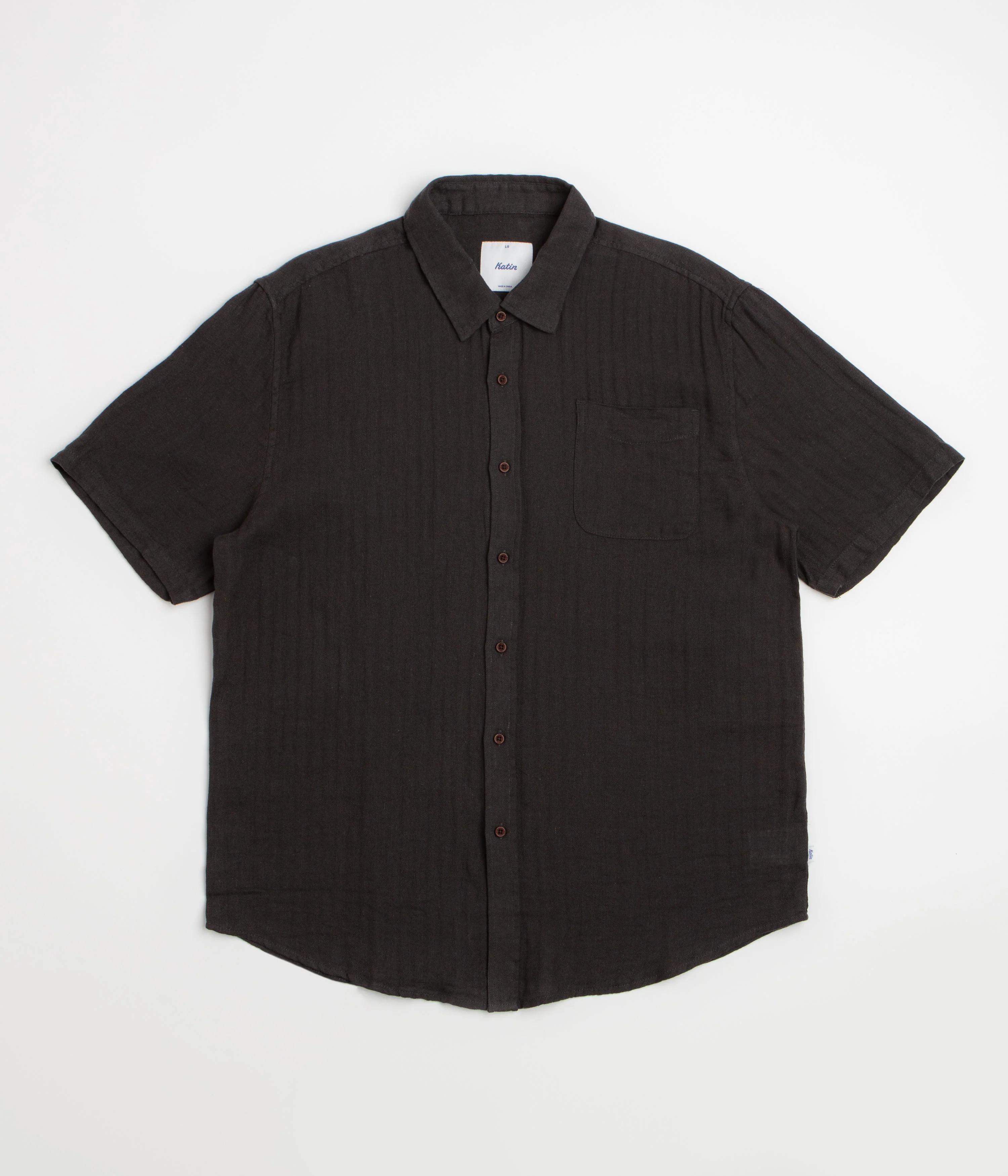 Katin Alan Solid Short Sleeve Shirt - Black Wash