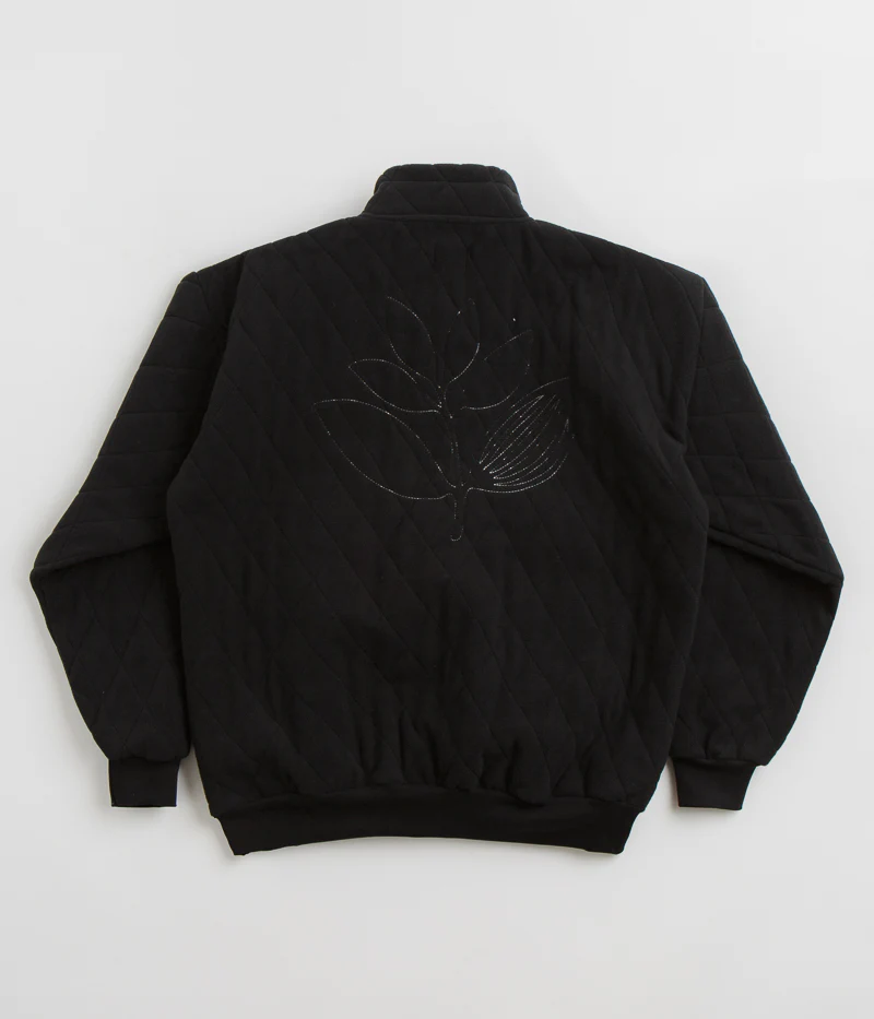 Magenta Lunar Quilted High Neck Sweatshirt - Black - Image 2