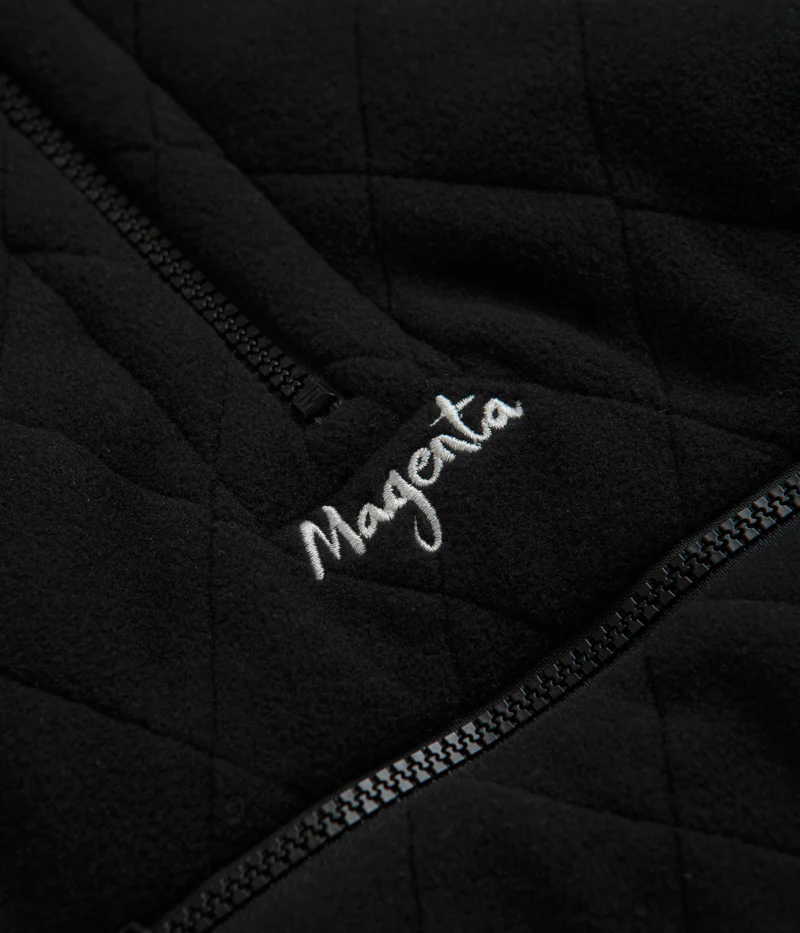 Magenta Lunar Quilted High Neck Sweatshirt - Black - Image 4