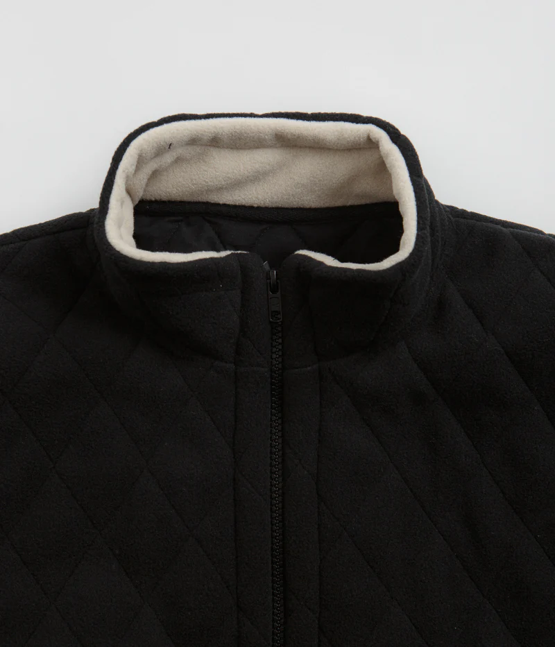 Magenta Lunar Quilted High Neck Sweatshirt - Black - Image 5