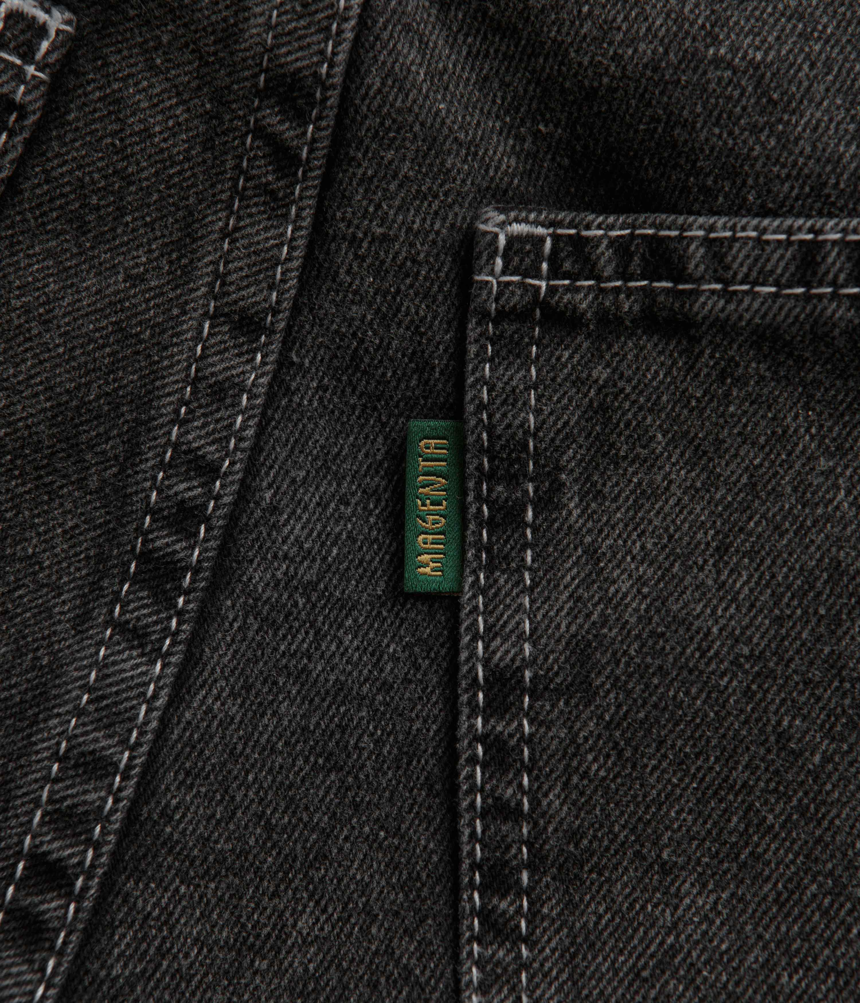 Magenta OG Stitch Jeans - Distressed Black Denim - Image 10