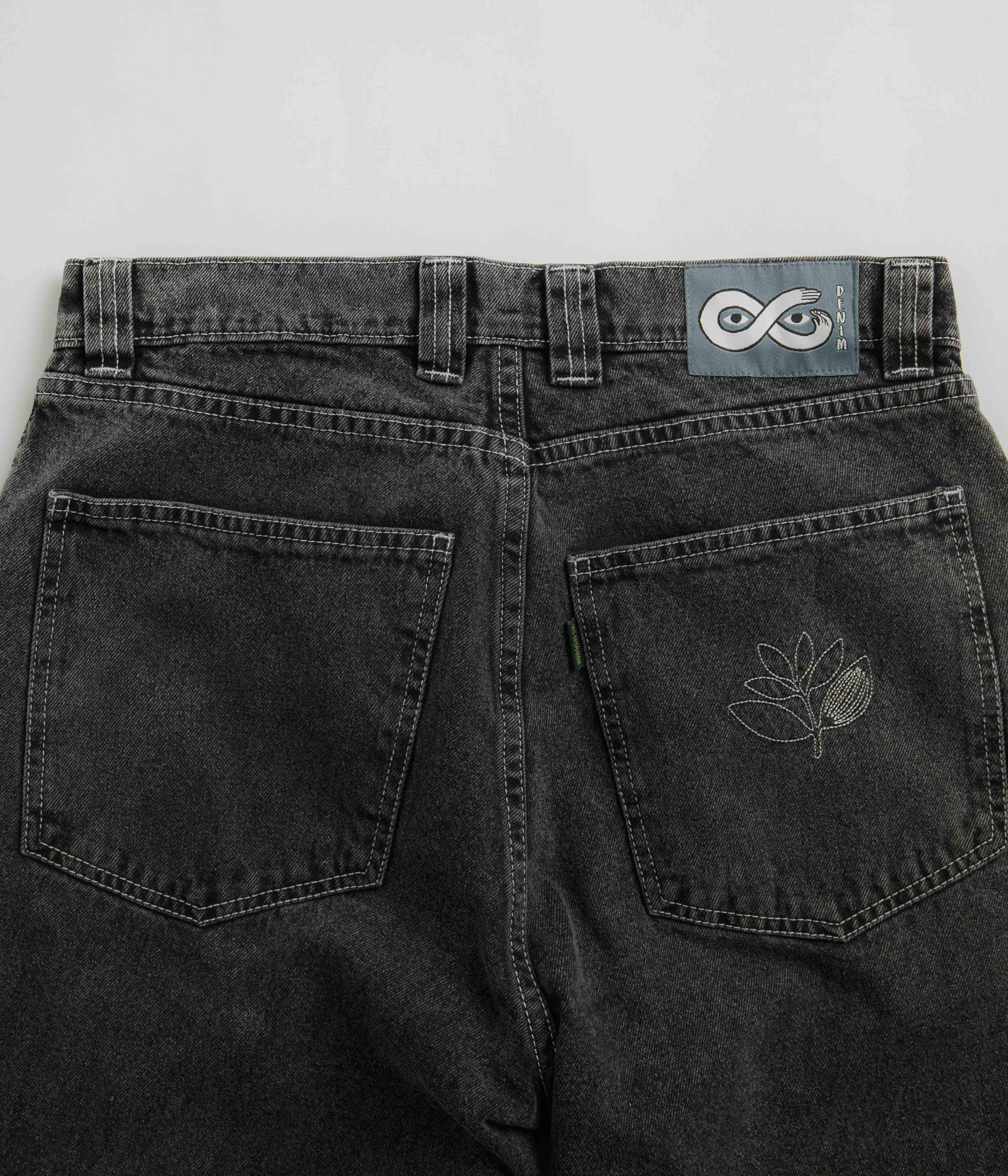 Magenta OG Stitch Jeans - Distressed Black Denim - Image 6