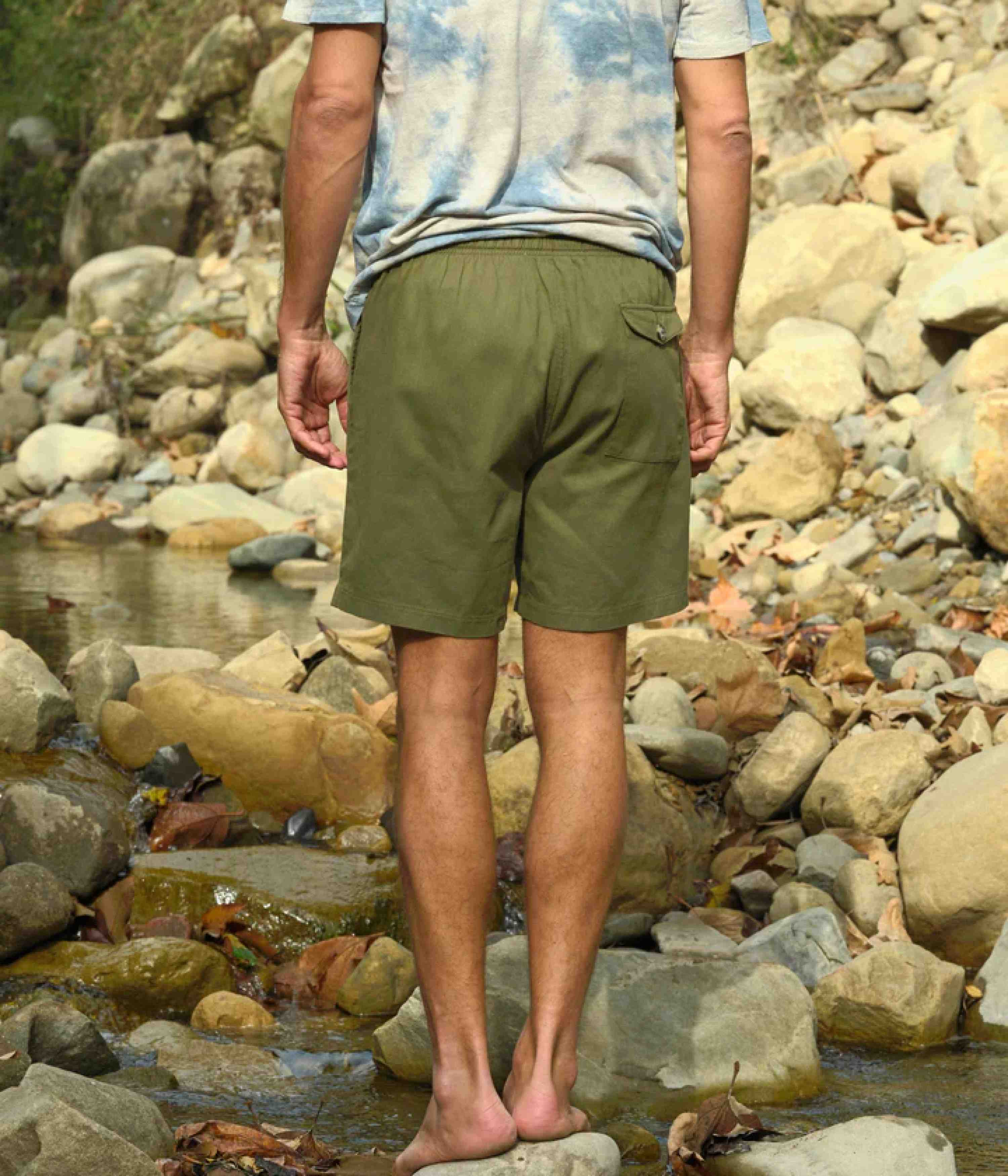 Mollusk Summer Shorts - Faded Mash Green - Image 2