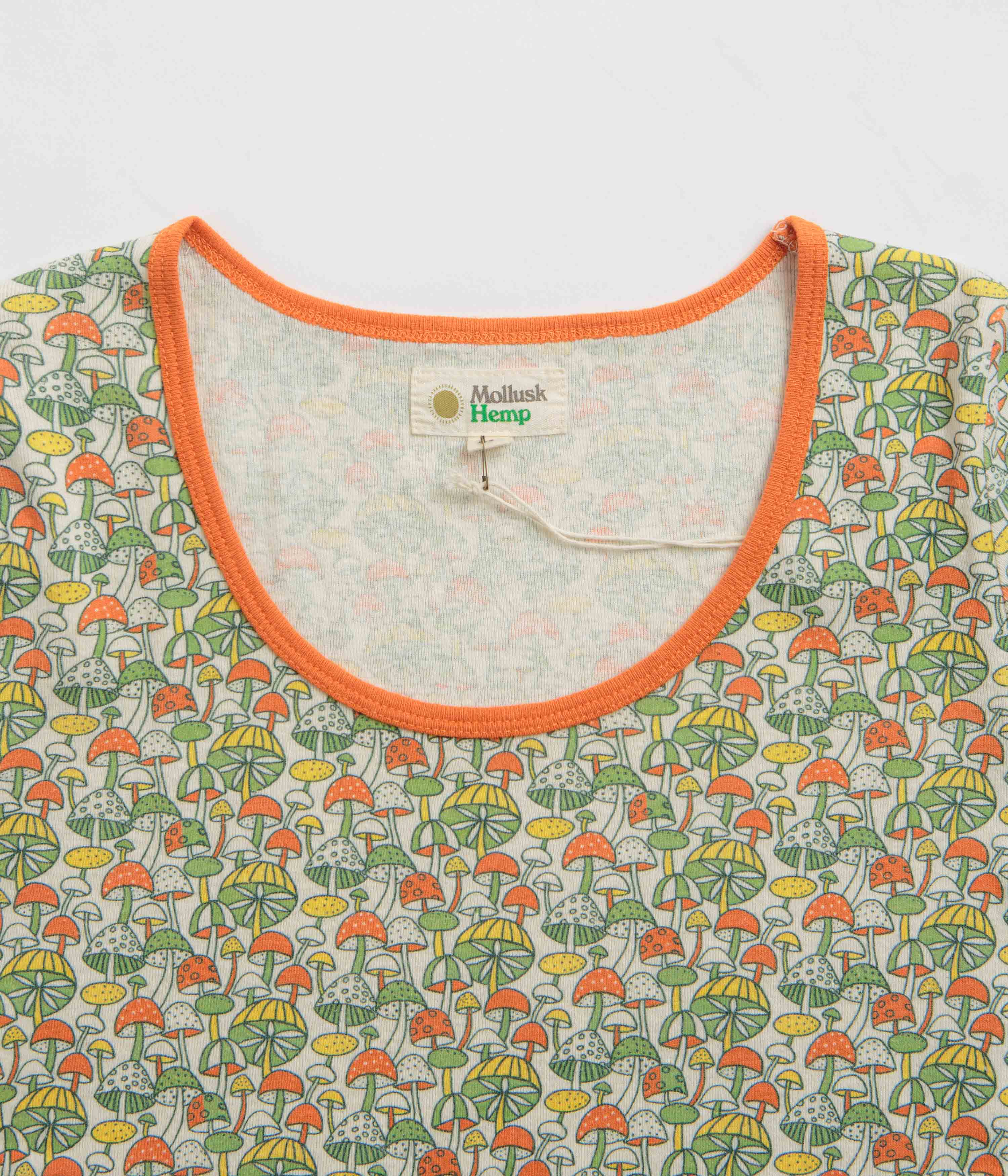 Mollusk Womens Scoop Ribsy T-Shirt - Green Mushroom - Image 3