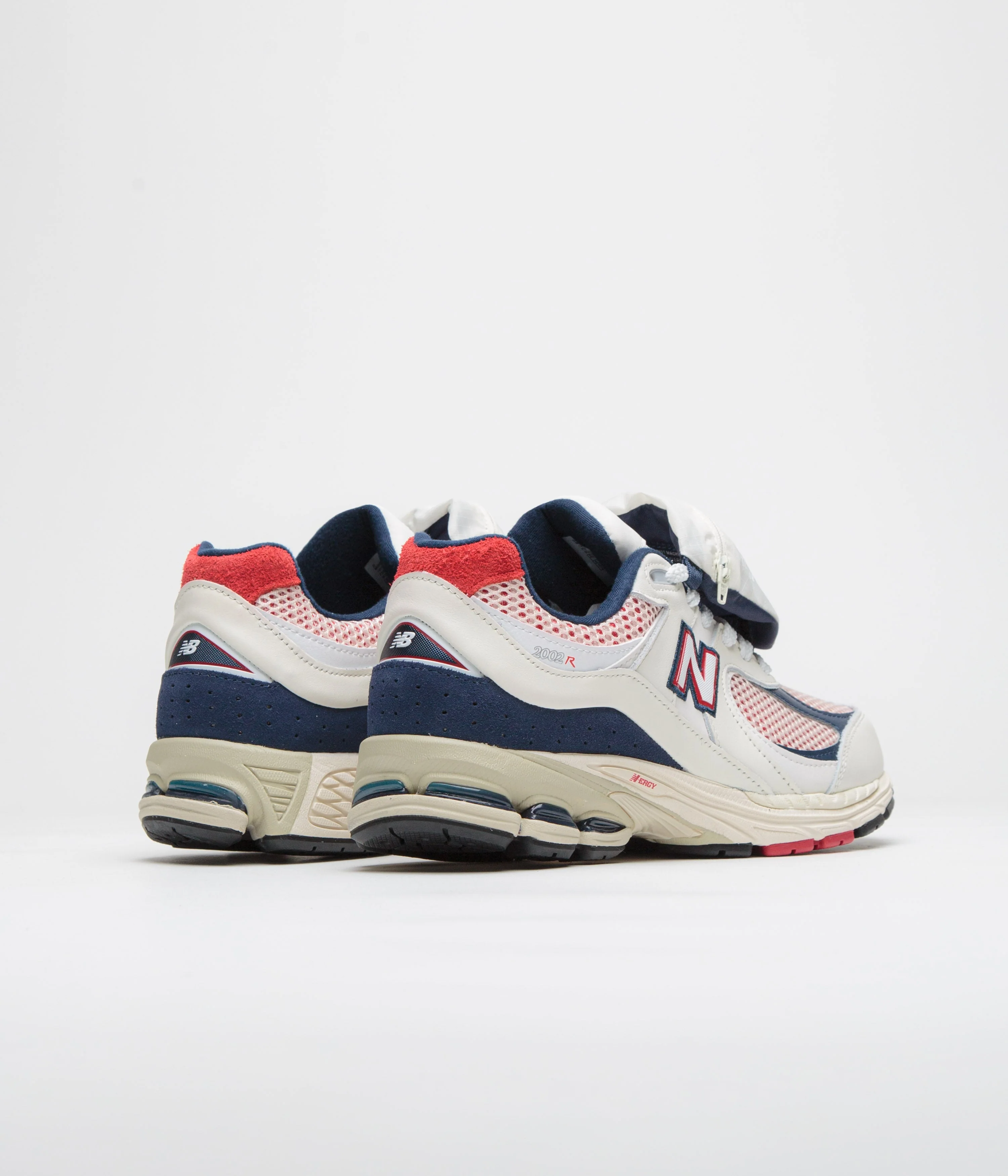 New Balance 2002R Shoes - Sea Salt / Red / Blue - Image 4