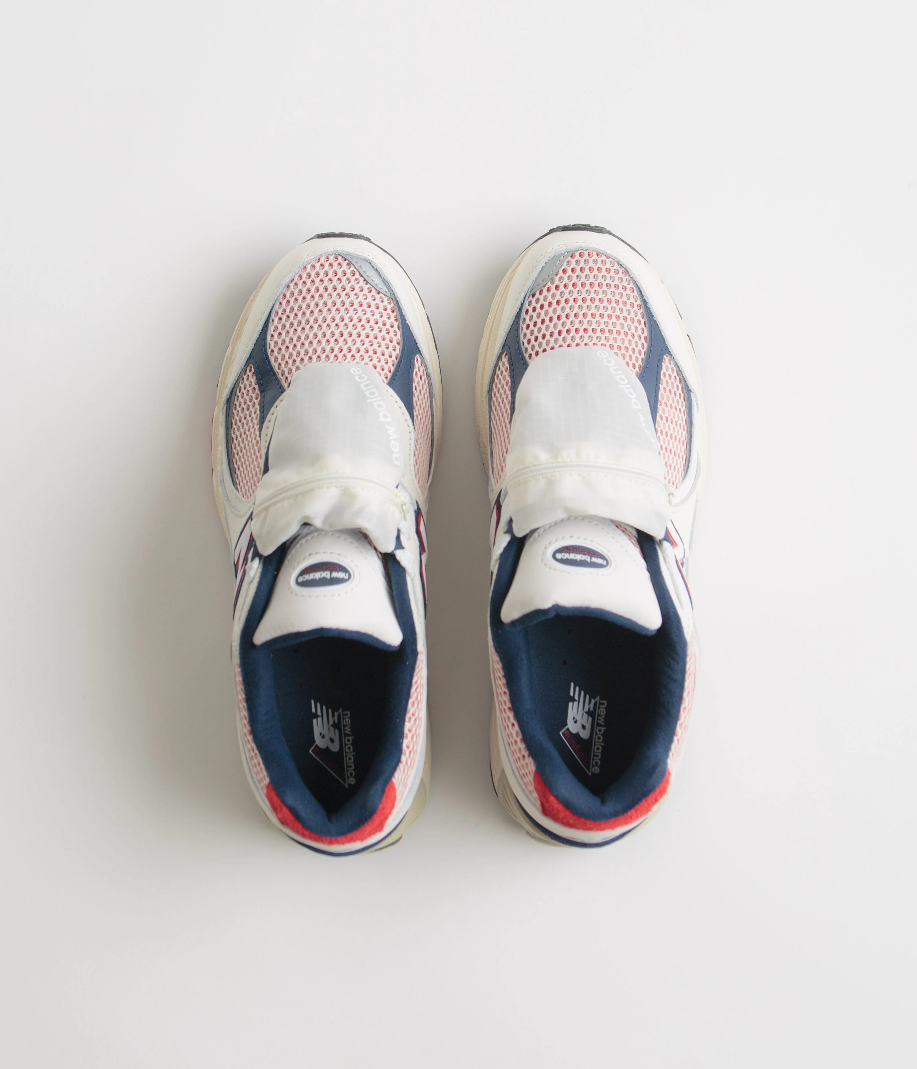 New Balance 2002R Shoes - Sea Salt / Red / Blue - Image 7