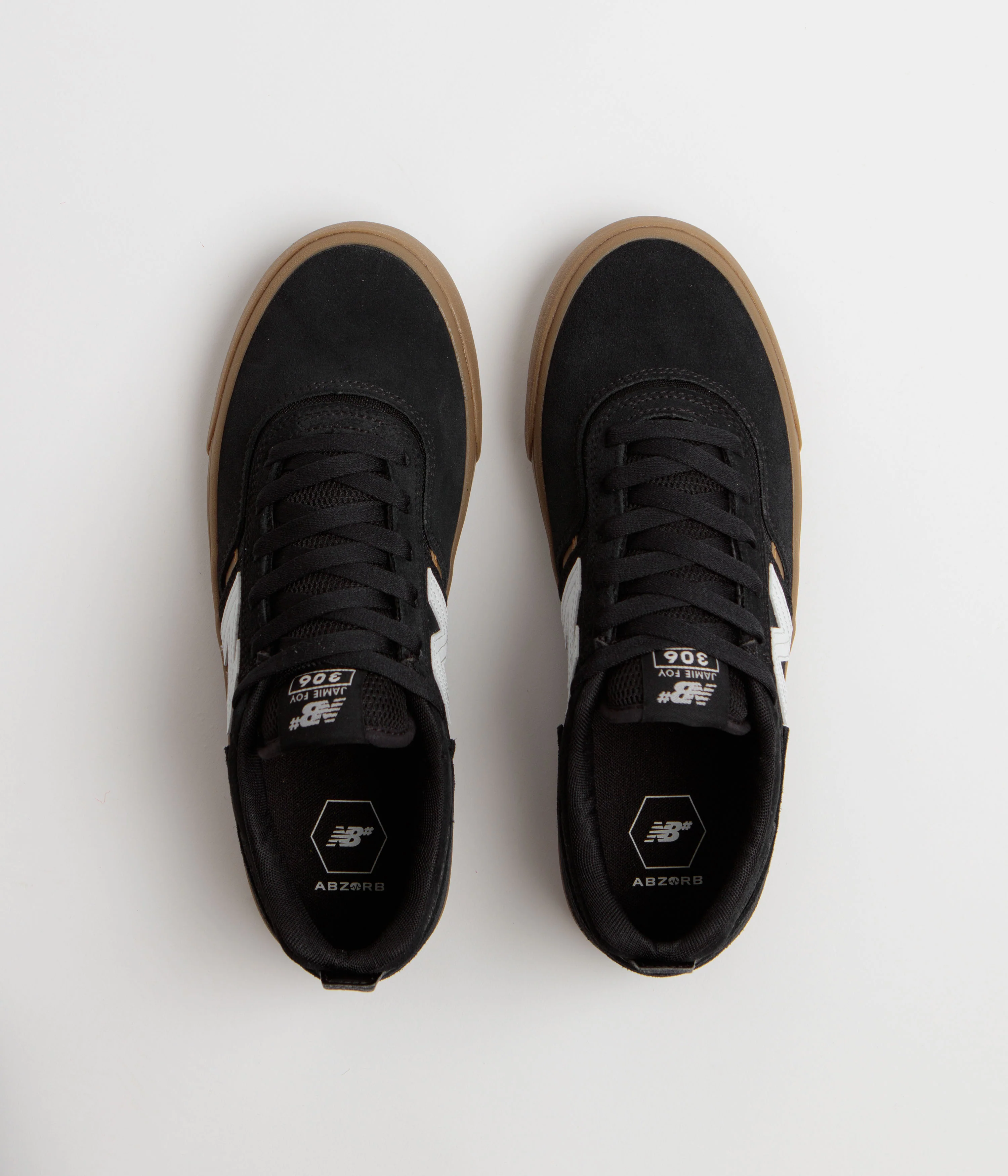 New Balance Numeric 306 Jamie Foy Shoes - Black / Gum - Image 7