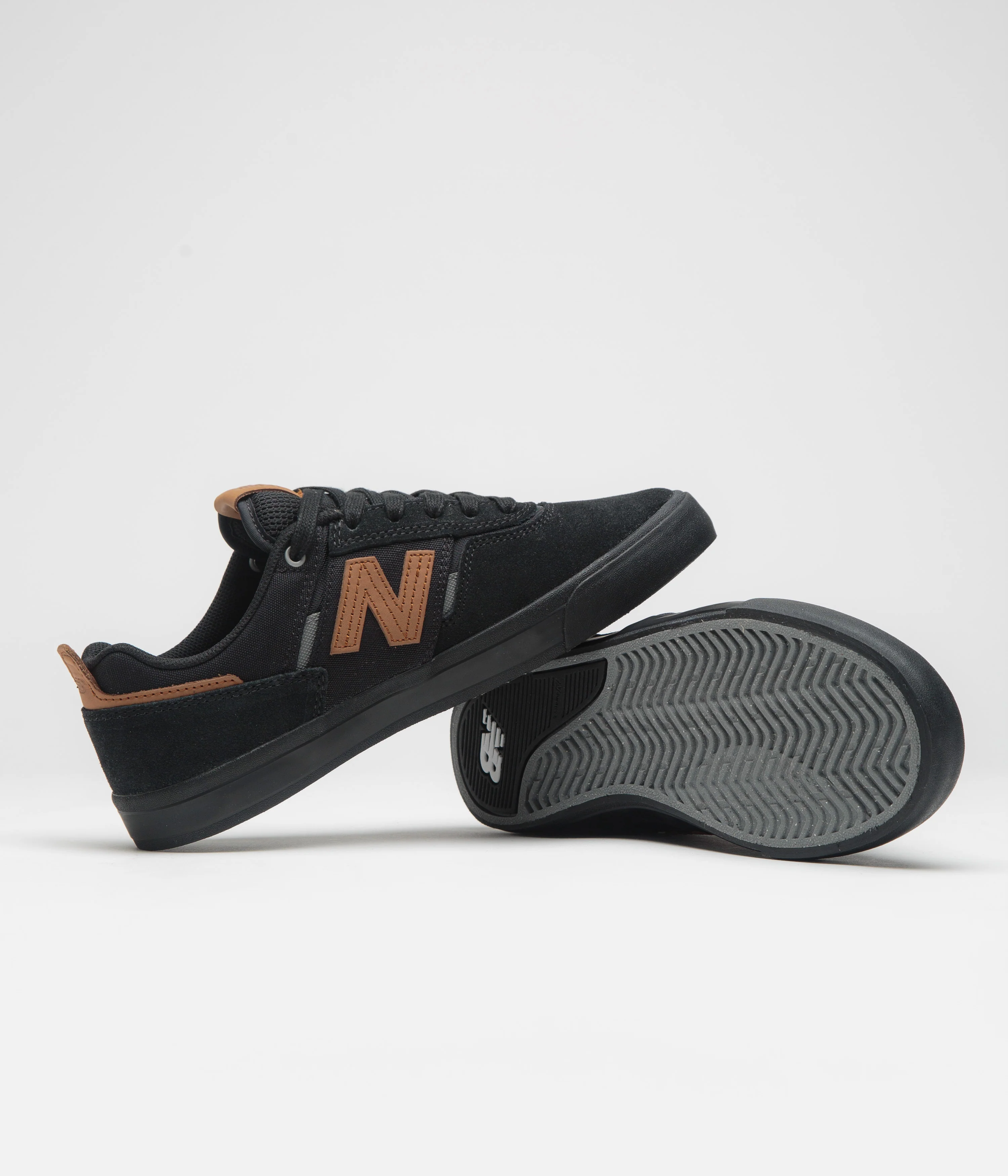New Balance Numeric 306 Jamie Foy Shoes - Black / Orange / Black - Image 5