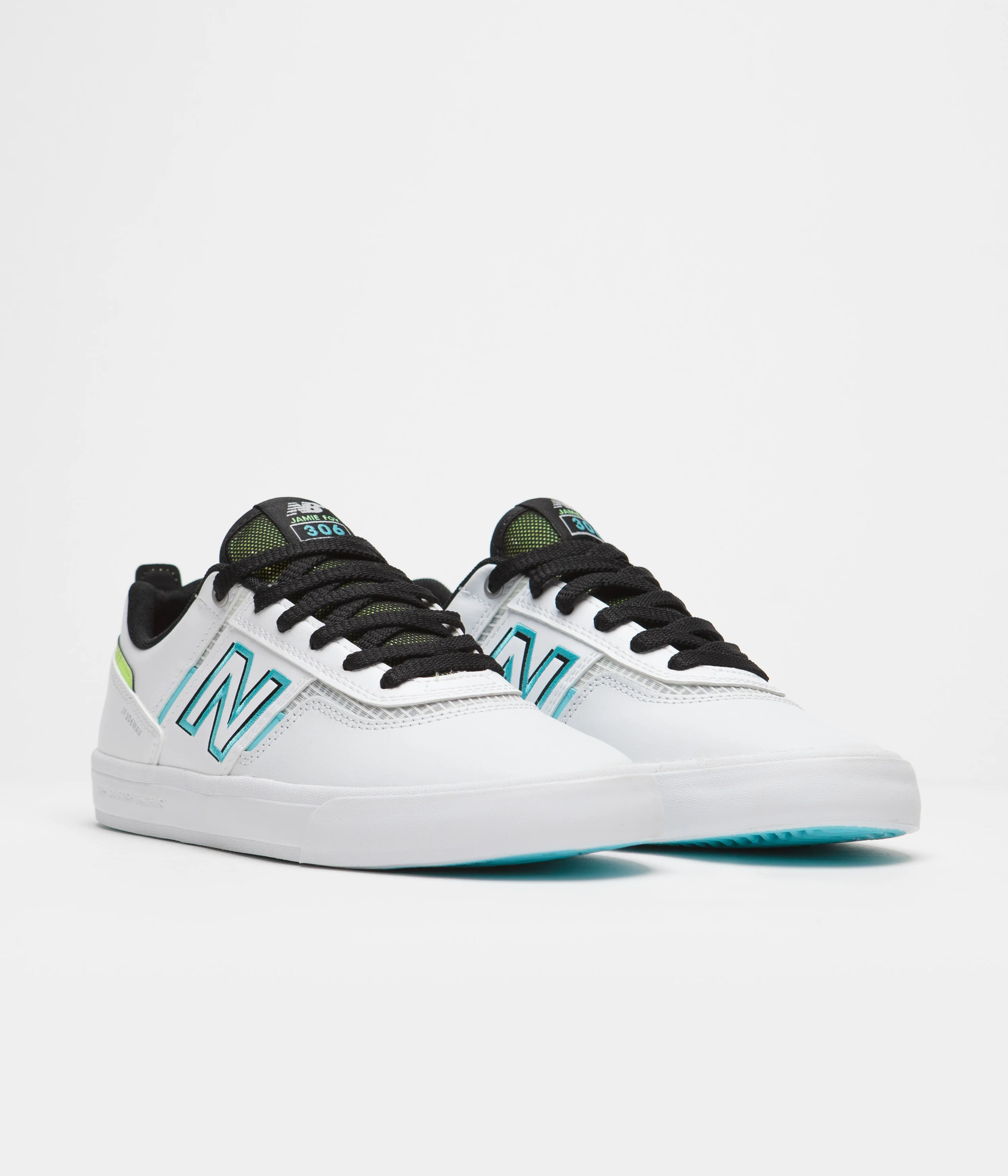 New Balance Numeric 306 Jamie Foy Shoes - White / Blue - Image 2