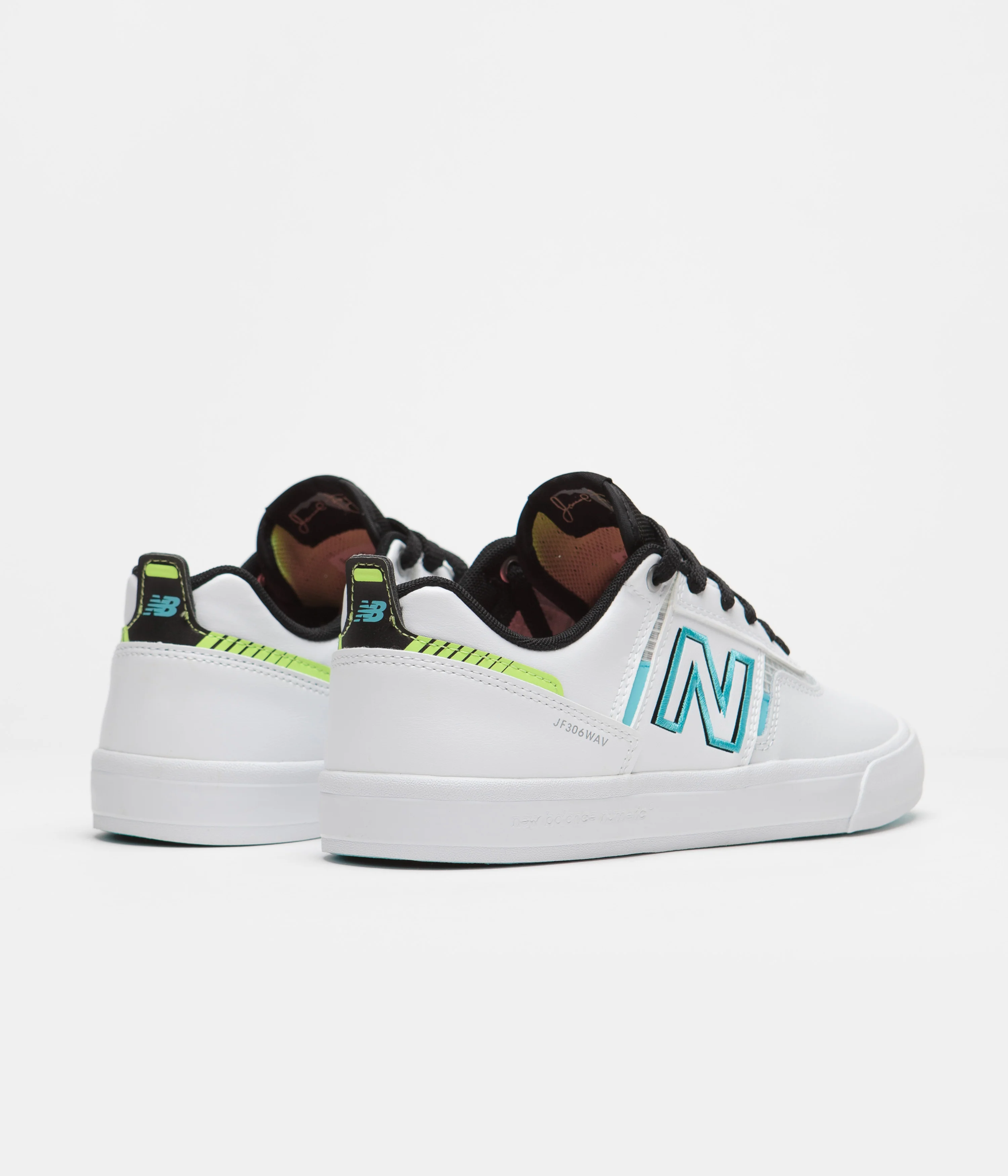New Balance Numeric 306 Jamie Foy Shoes - White / Blue - Image 4