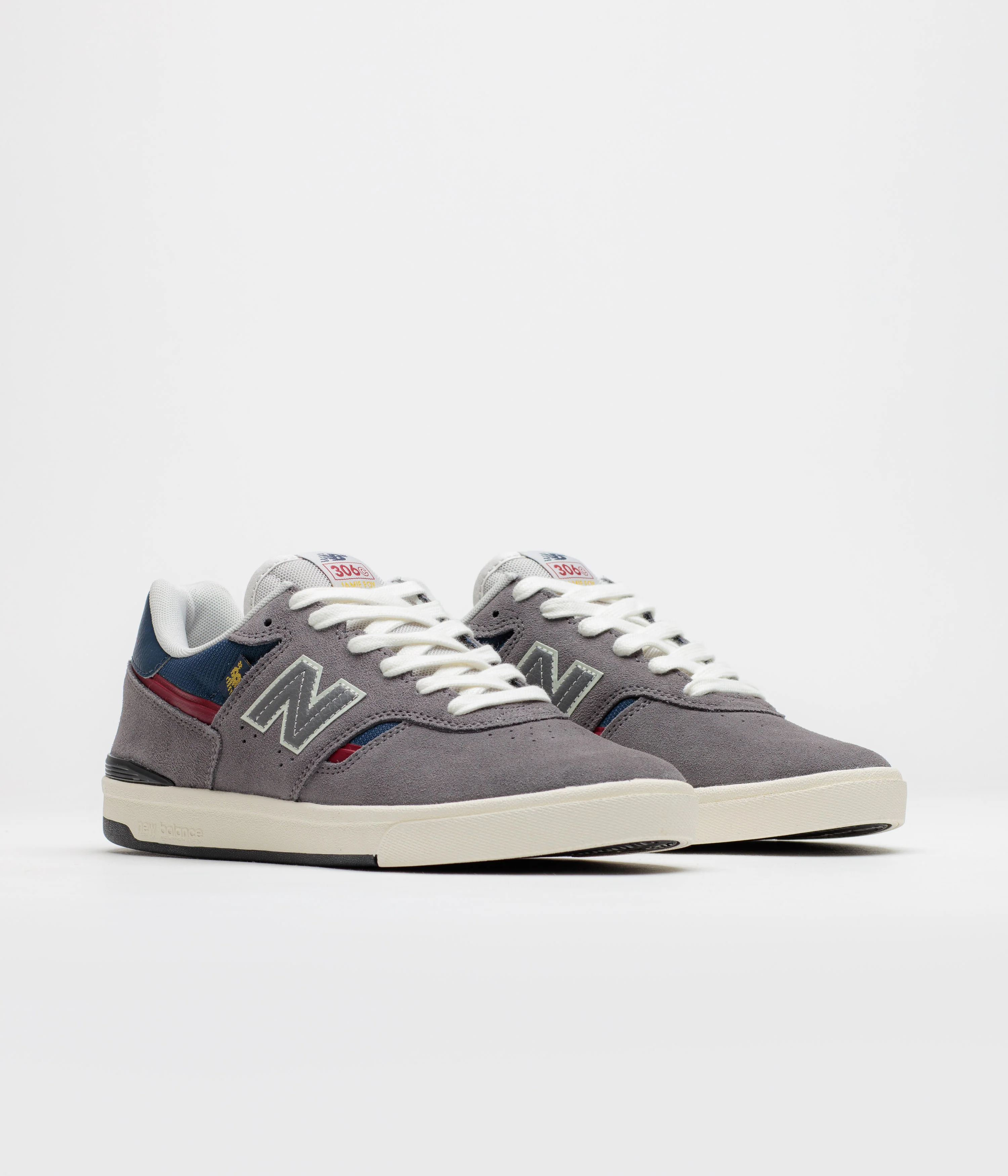 New Balance Numeric 306C Jamie Foy Shoes - Grey / Navy - Image 2