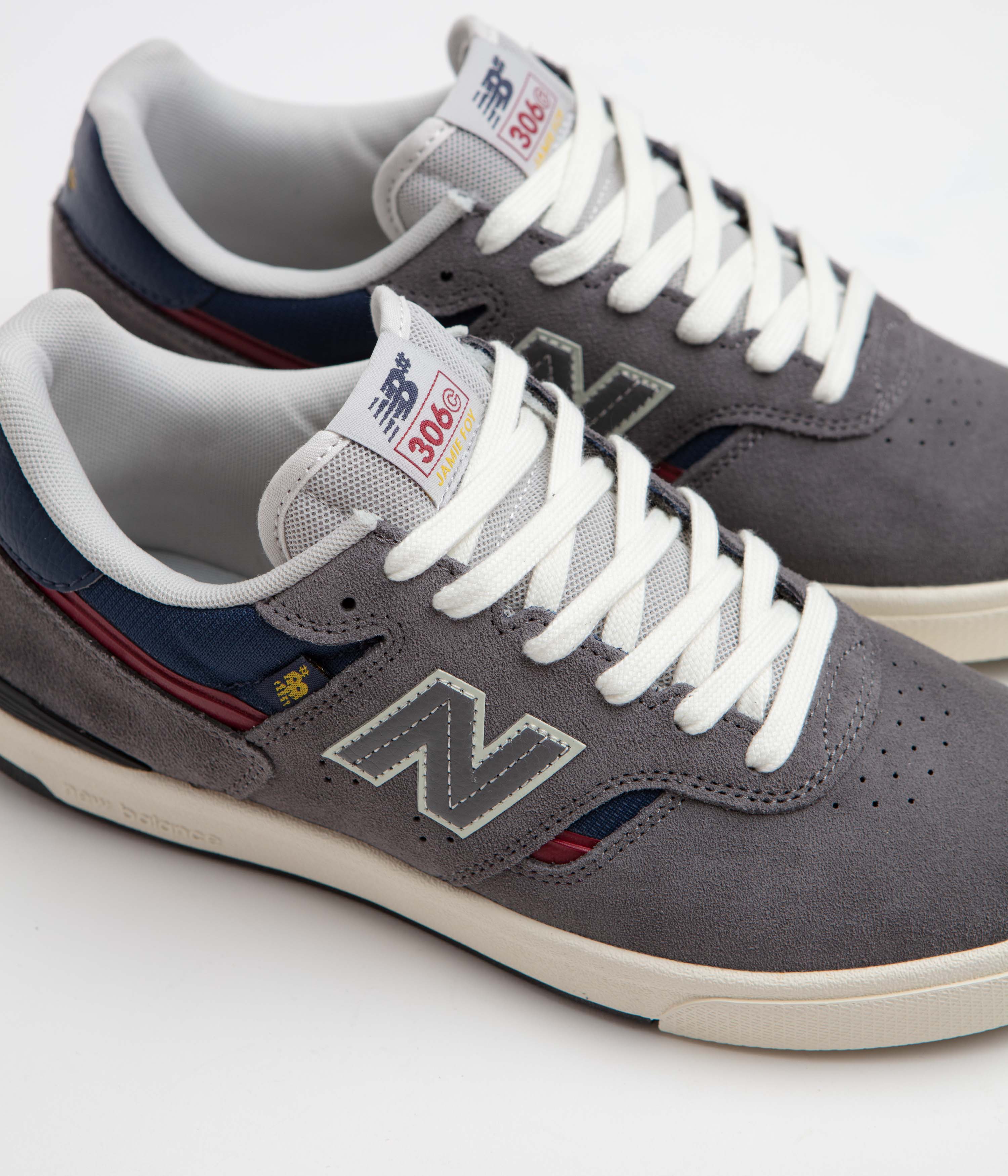 New Balance Numeric 306C Jamie Foy Shoes - Grey / Navy - Image 3