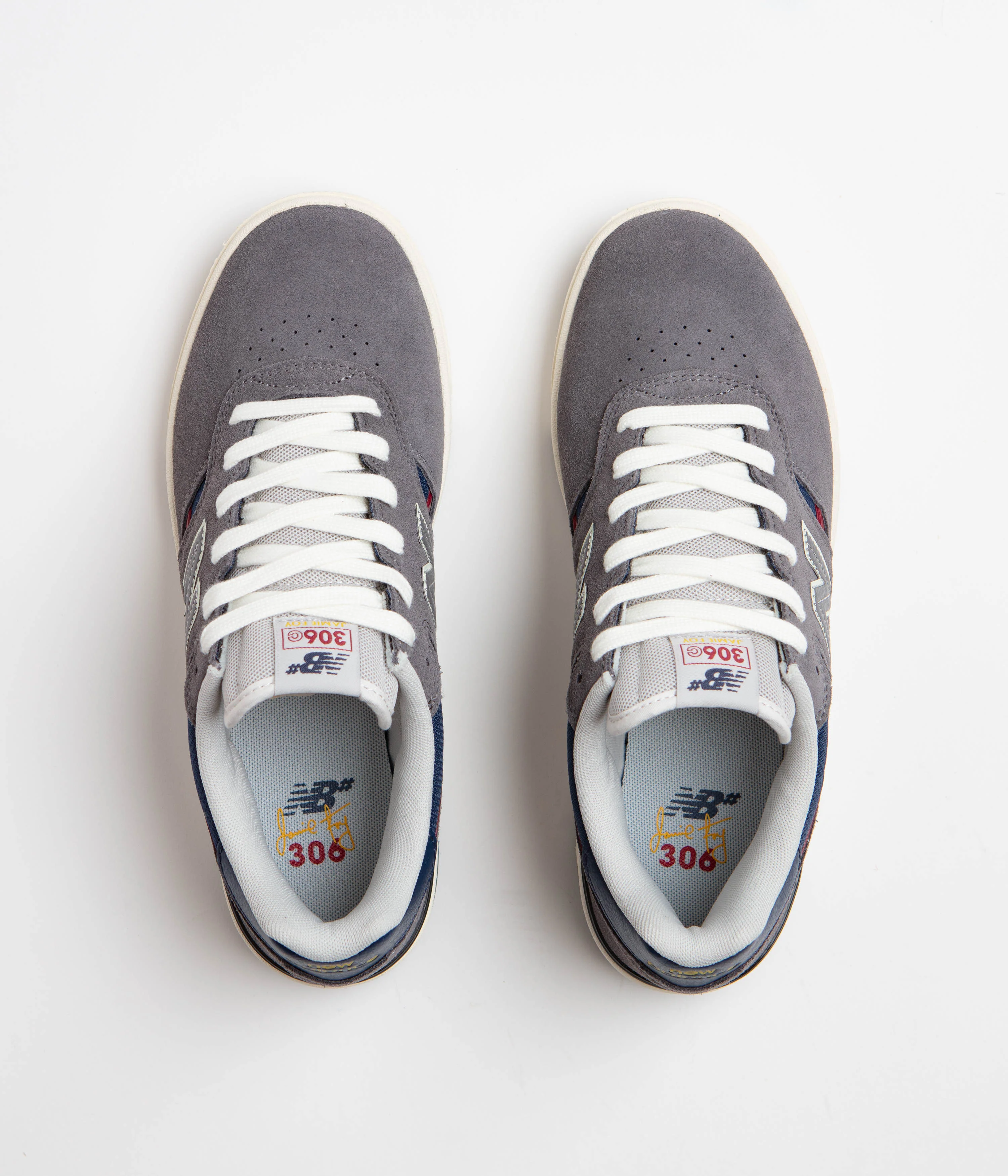New Balance Numeric 306C Jamie Foy Shoes - Grey / Navy - Image 6