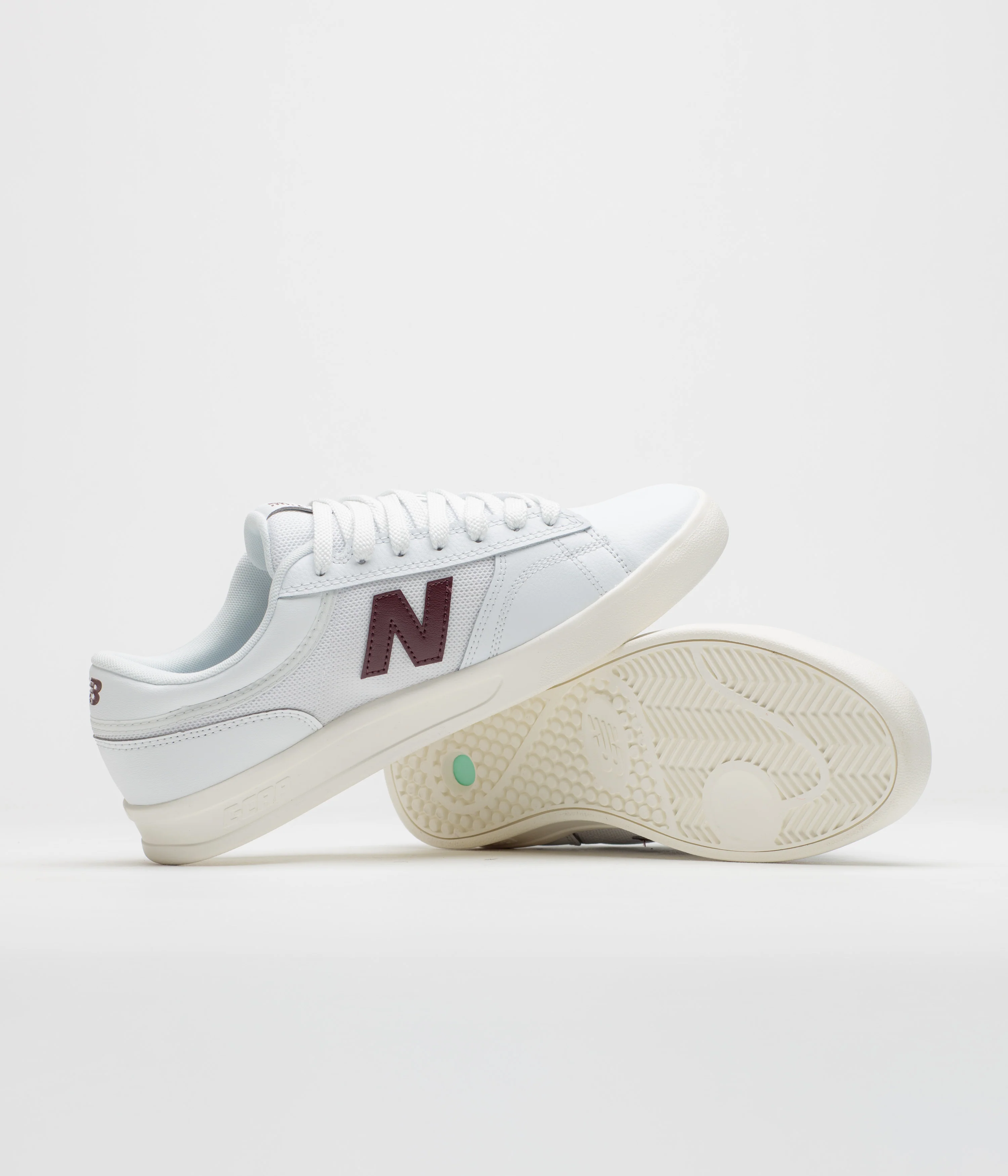 New Balance Numeric 430 Shoes - Sea Salt / Burgundy - Image 5